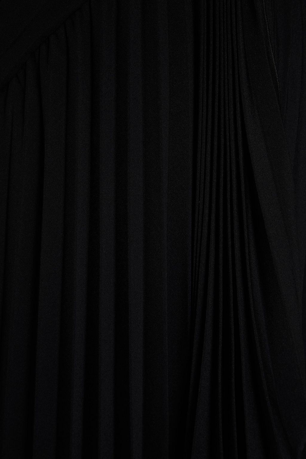 ALEXANDRE VAUTHIER 크레이프 홀터넥 플리츠 랩 스타일 드레스
