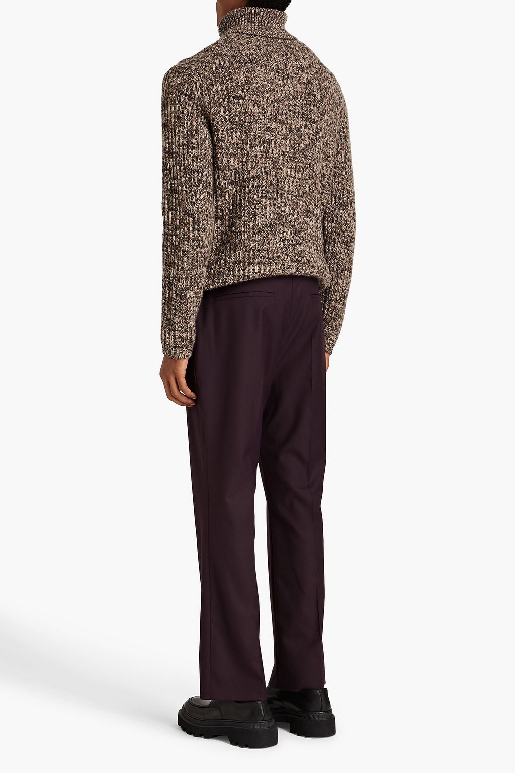NANUSHKA Cropped flared twill pants