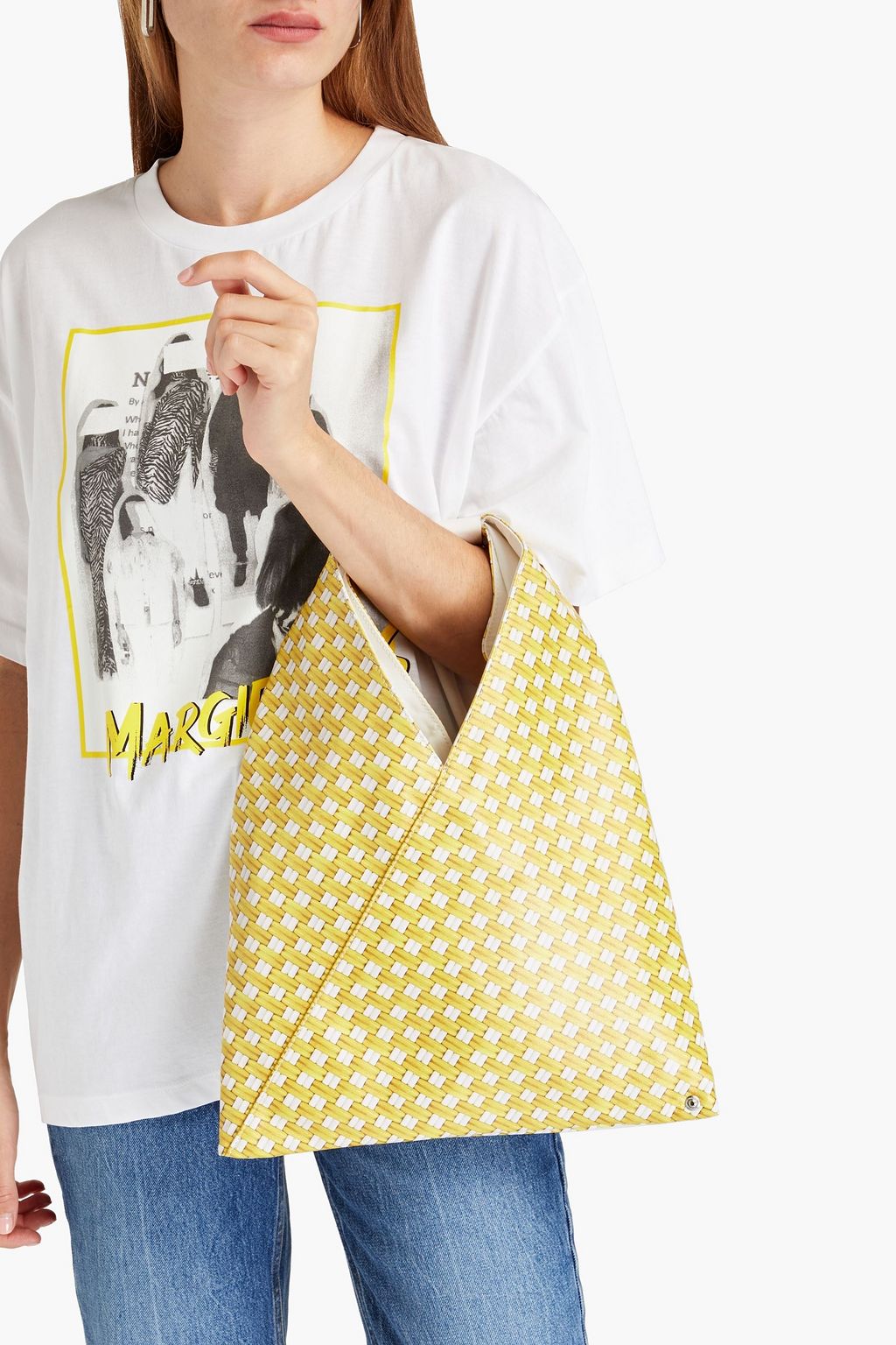 MM6 MAISON MARGIELA Japanese Tote Bag aus Kunstleder mit Print