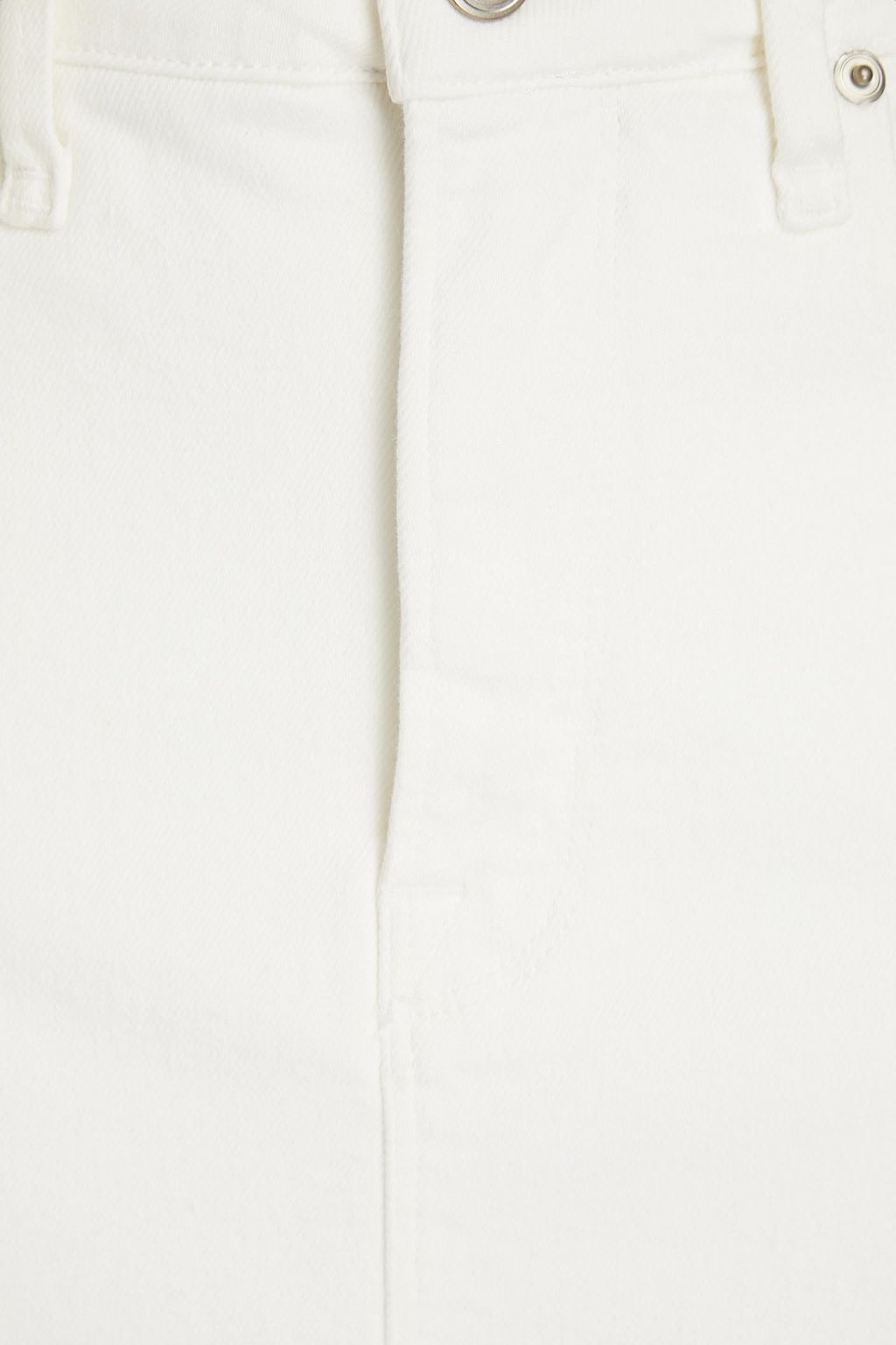 GOOD AMERICAN Good Waist frayed denim mini skirt