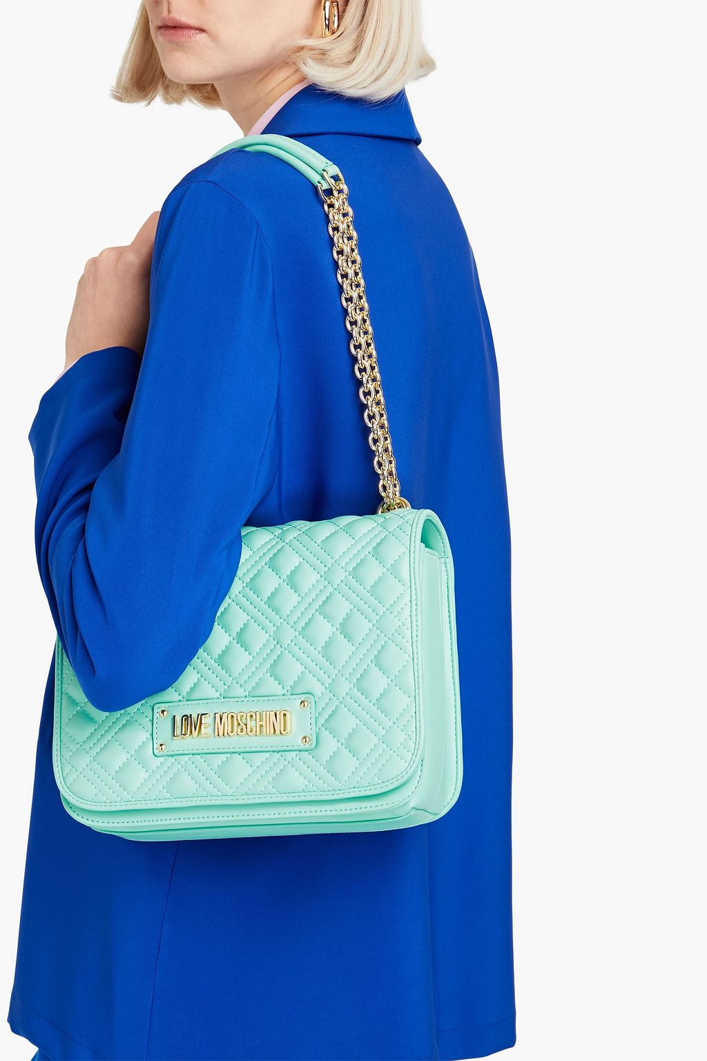 LOVE MOSCHINO Quilted faux leather shoulder bag THE