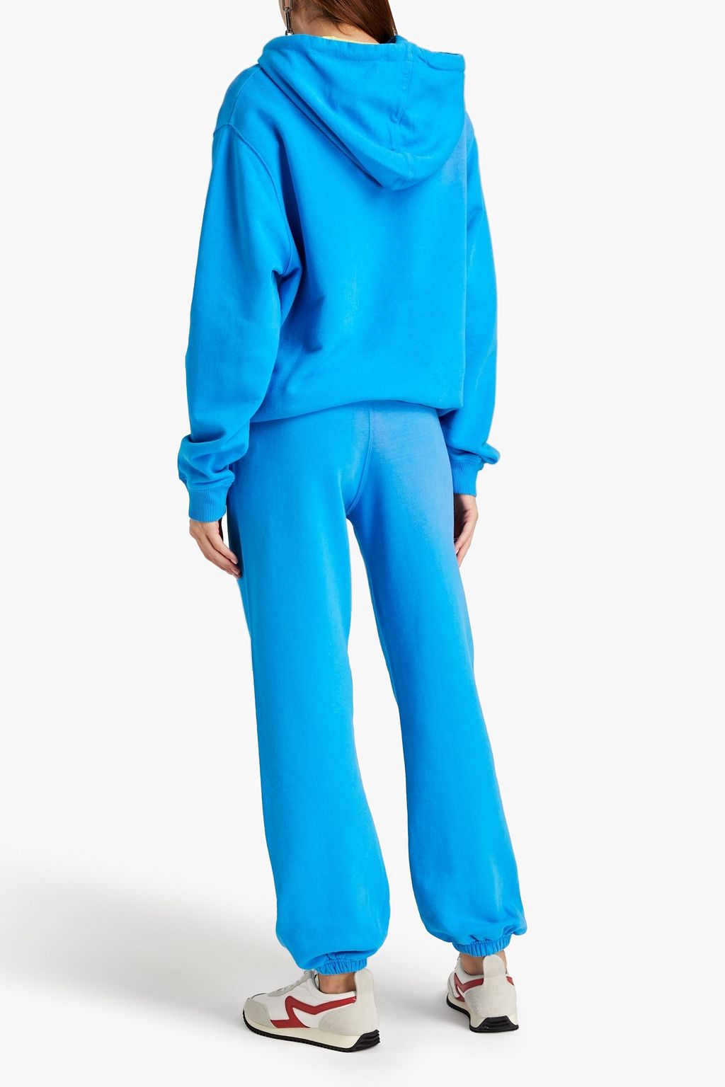 OFF-WHITE™ Bleached printed French cotton-terry hoodie