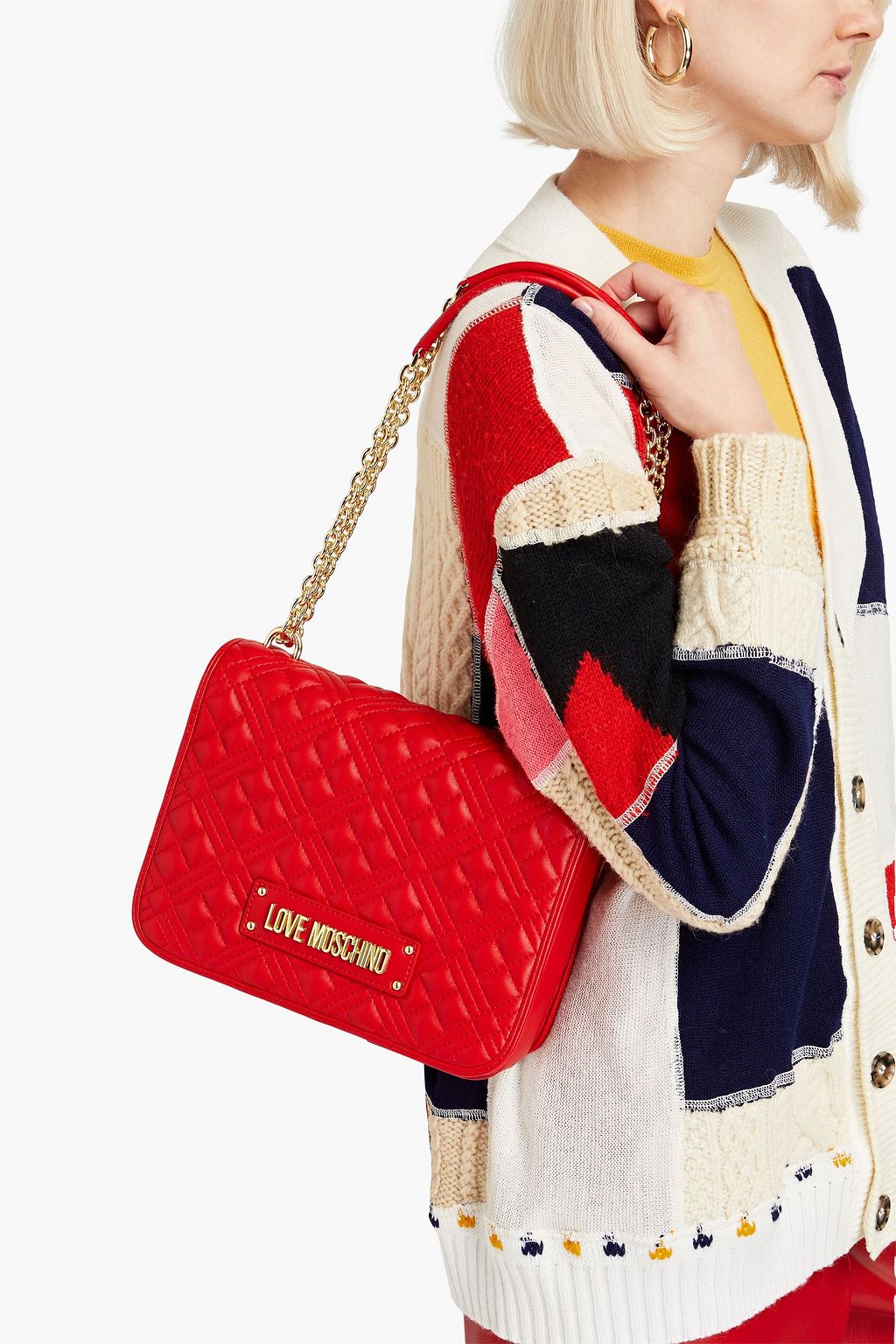 LOVE MOSCHINO Quilted faux leather shoulder bag