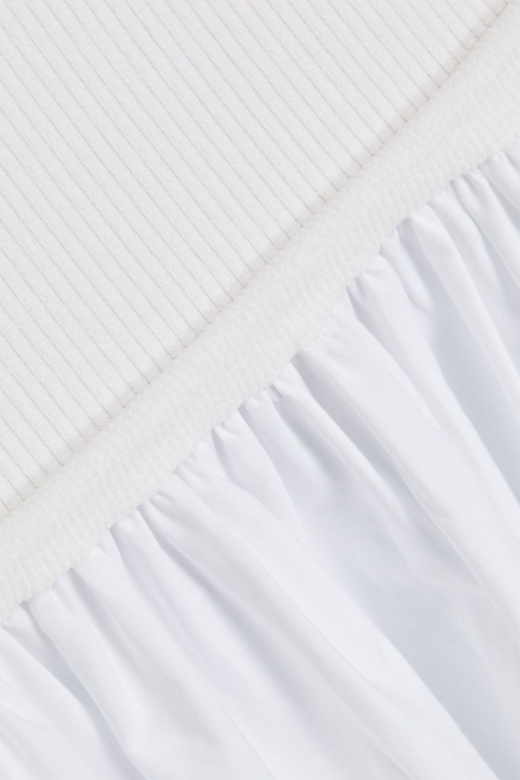 A.L.C. Marlowe Midirock aus Baumwollpopeline mit Strickeinsatz