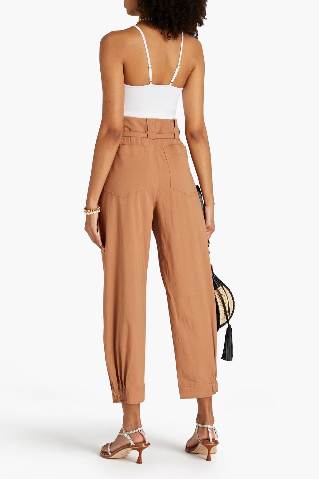 A.L.C. Dylan cropped linen-blend tapered pants