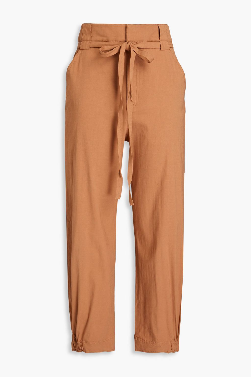 Linen blend sales tapered trousers