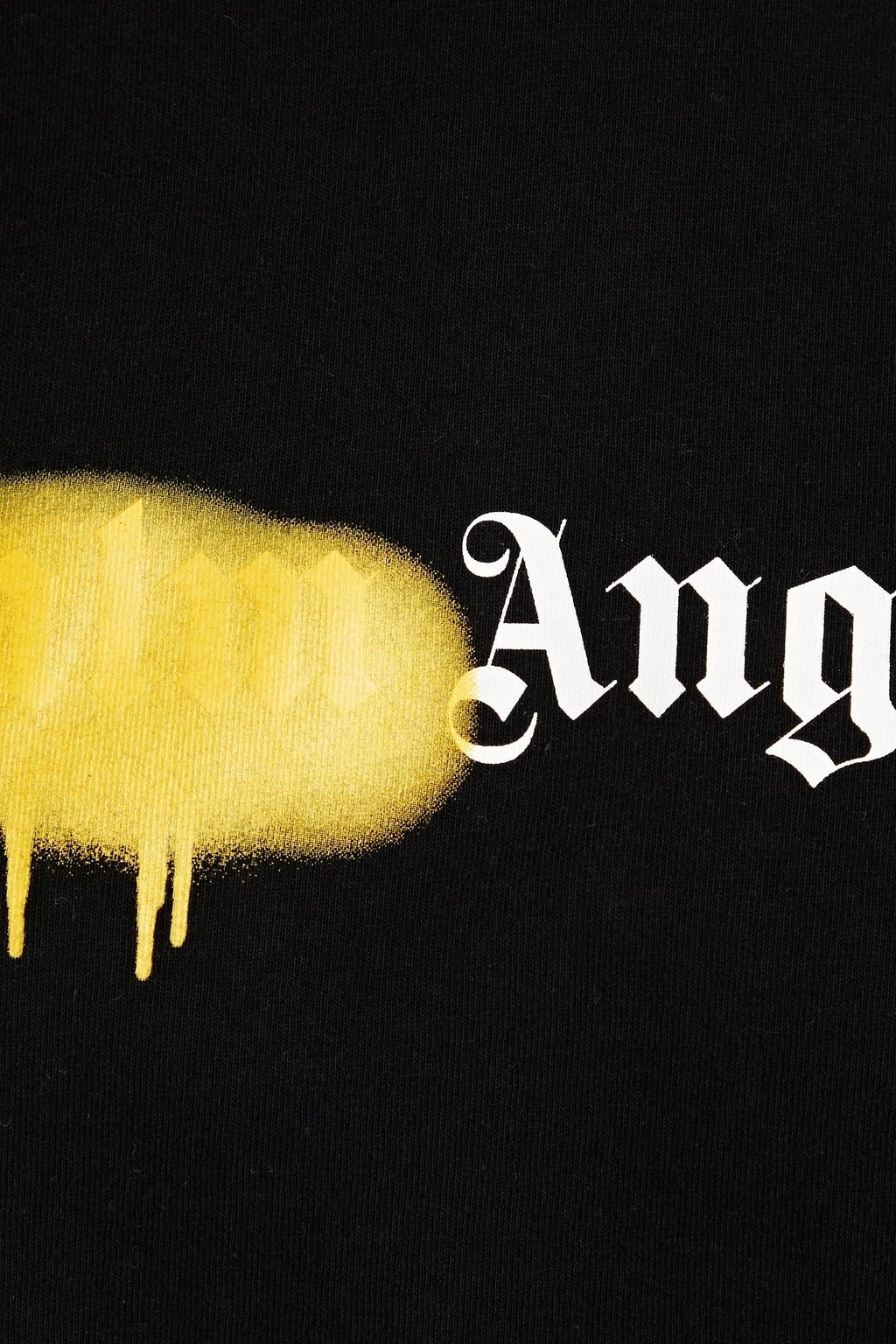 PALM ANGELS تيشيرت قصير من الجيرسيه القطني المزين بطبعات