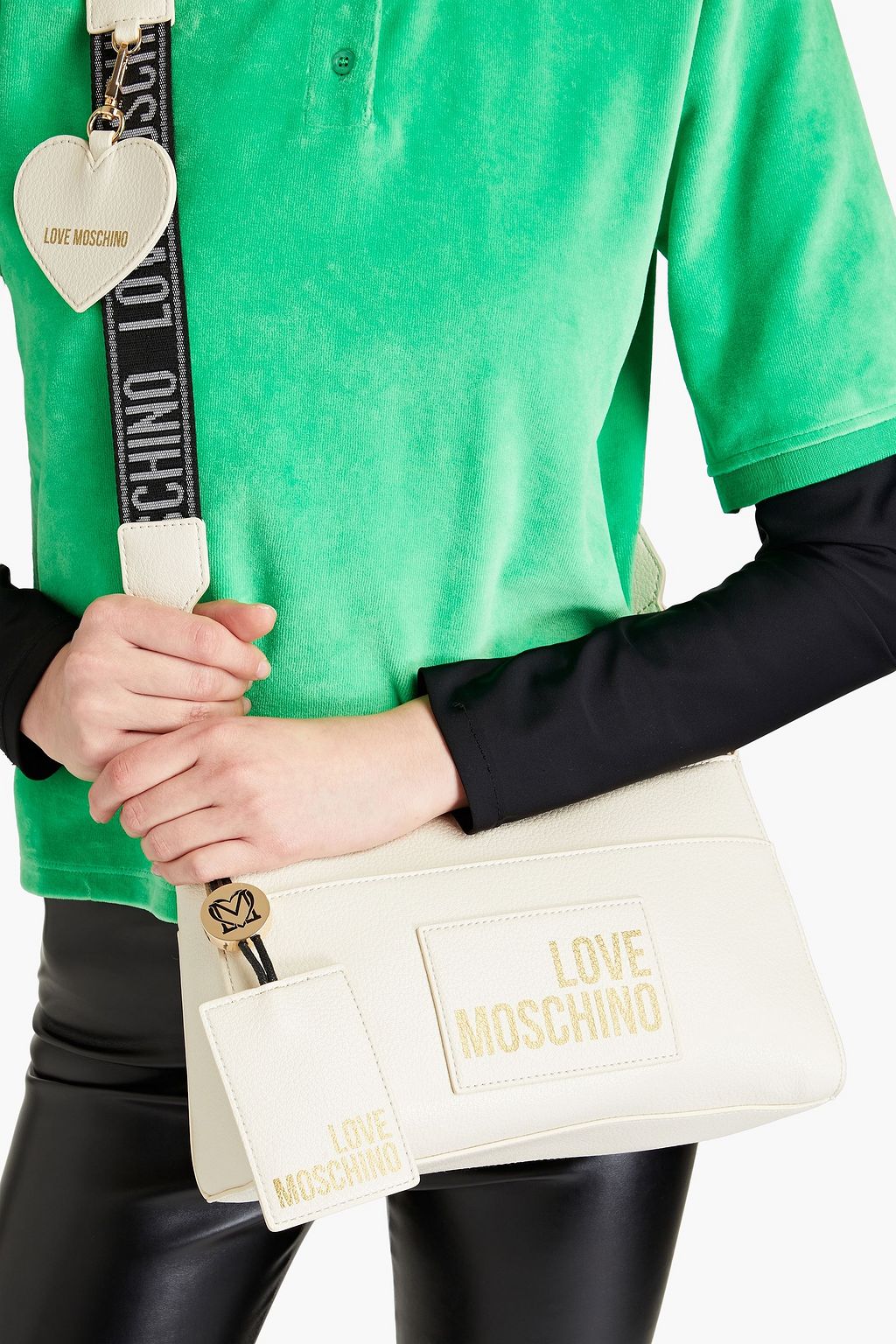 LOVE MOSCHINO Faux textured-leather shoulder bag