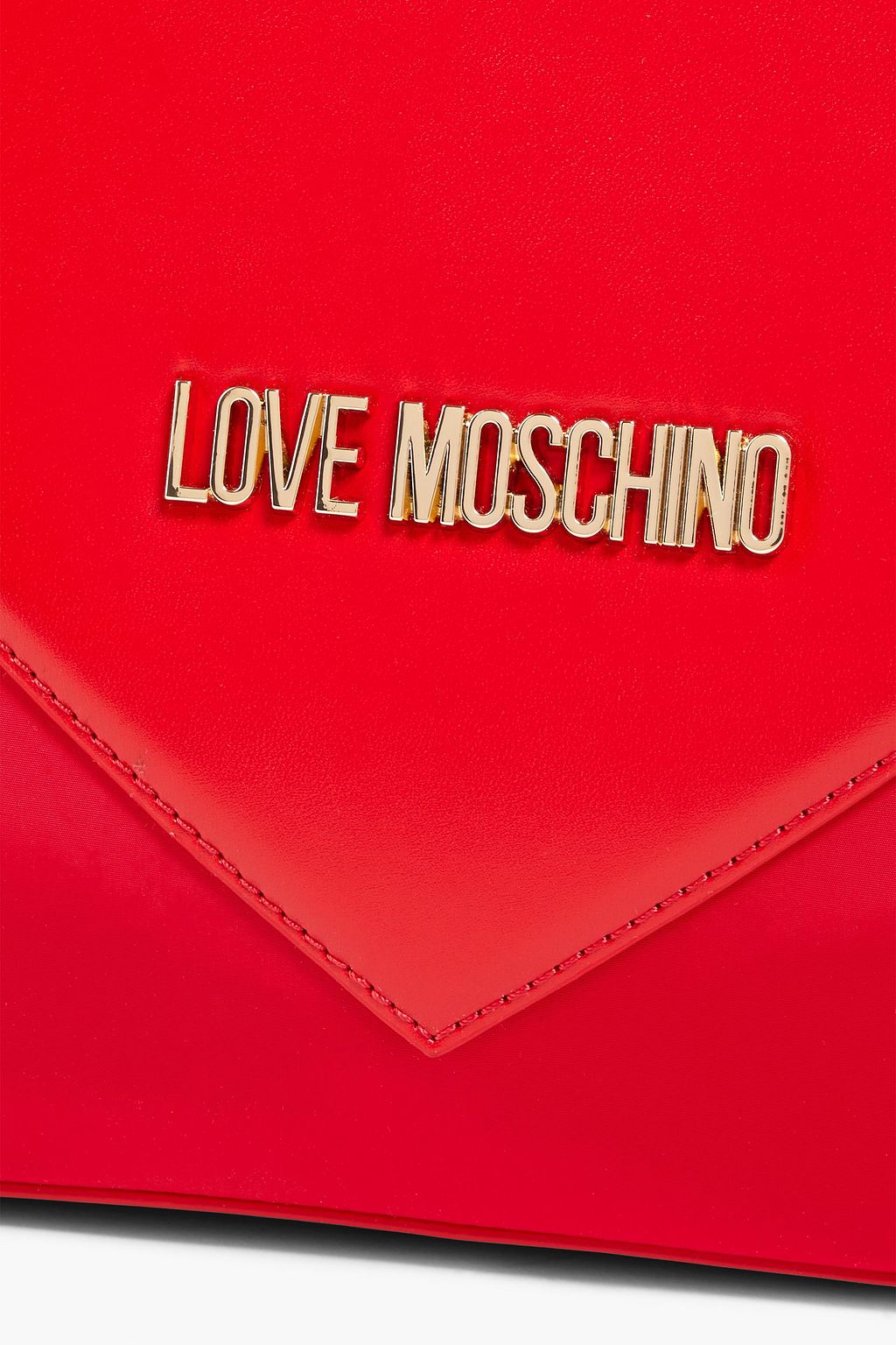LOVE MOSCHINO Faux leather-trimmed shell tote
