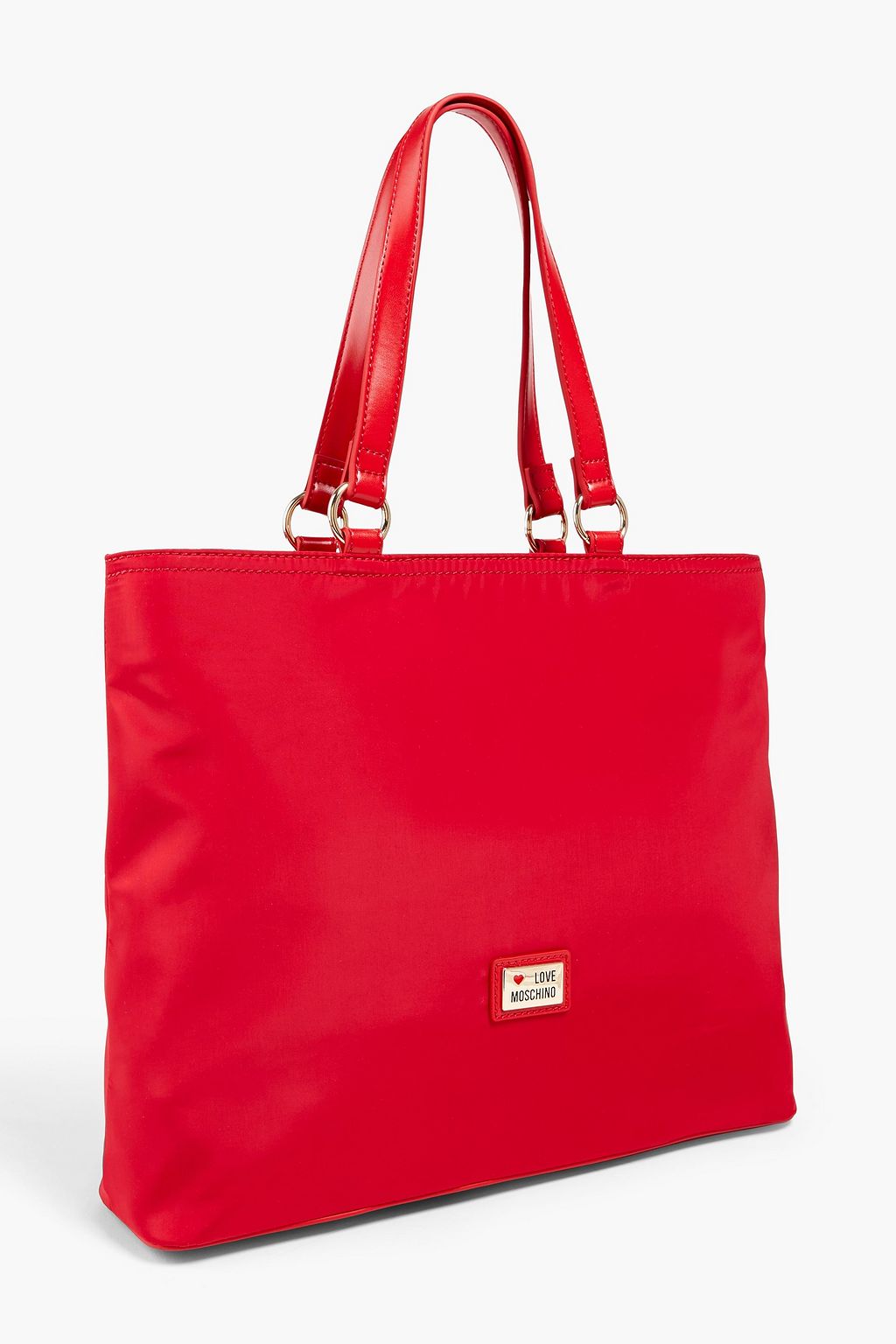 LOVE MOSCHINO Faux leather-trimmed shell tote