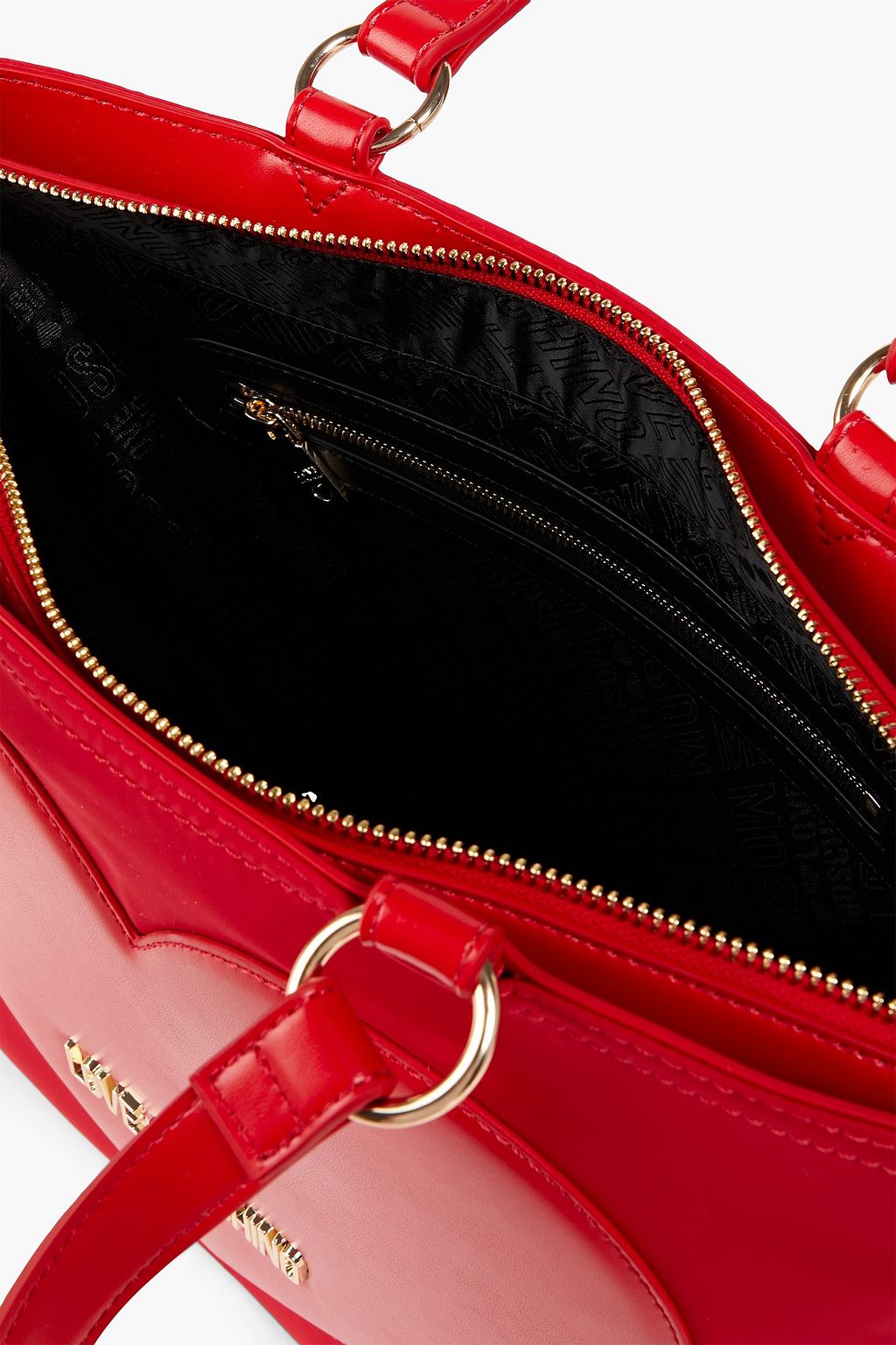 LOVE MOSCHINO Faux leather-trimmed shell tote