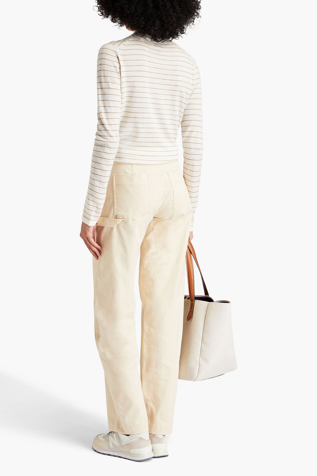 VINCE. Organic cotton-blend canvas straight-leg pants