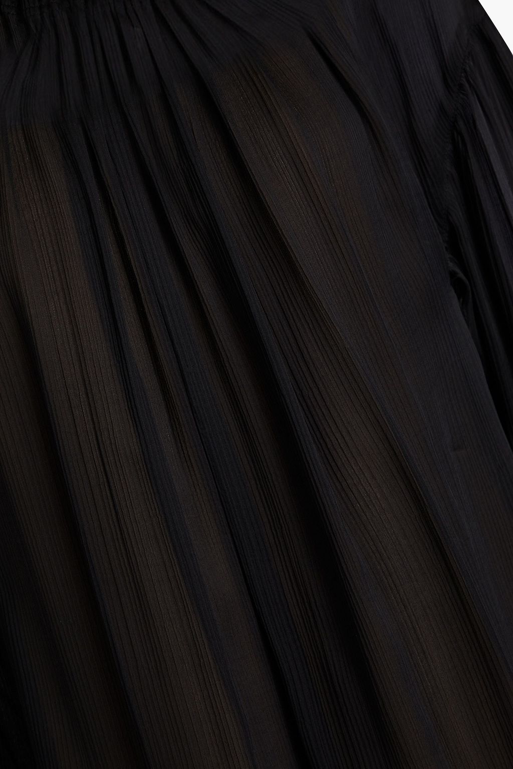 VINCE. Gathered silk-crepon blouse