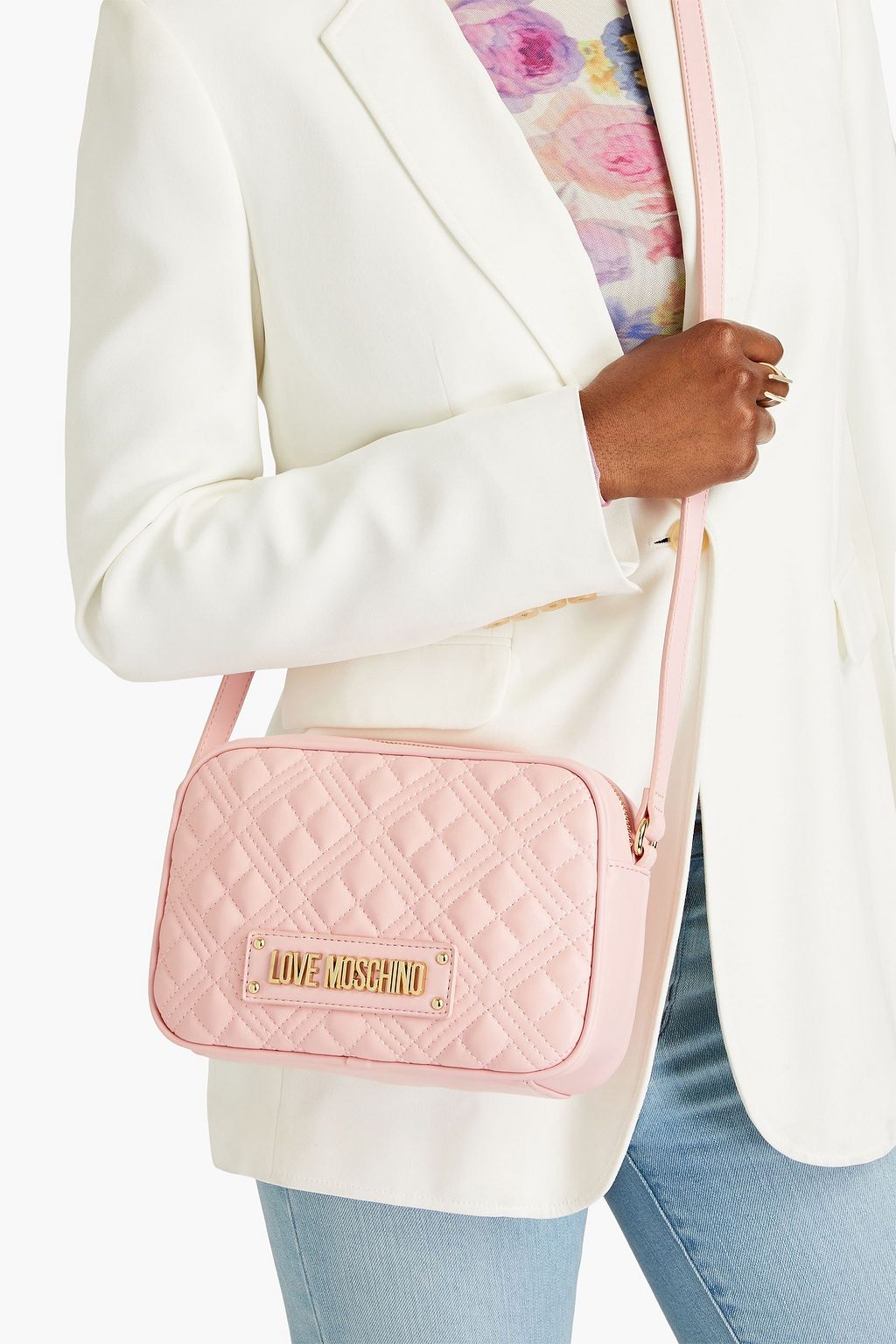 LOVE MOSCHINO Quilted faux leather shoulder bag