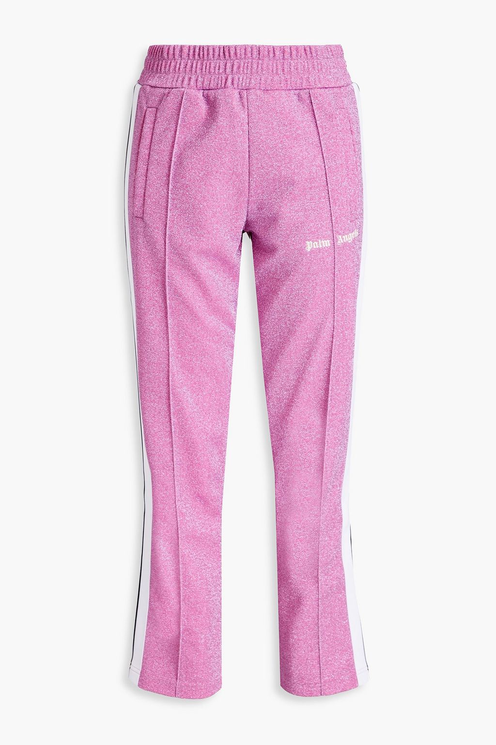 PALM ANGELS Metallic stretchknit track pants THE