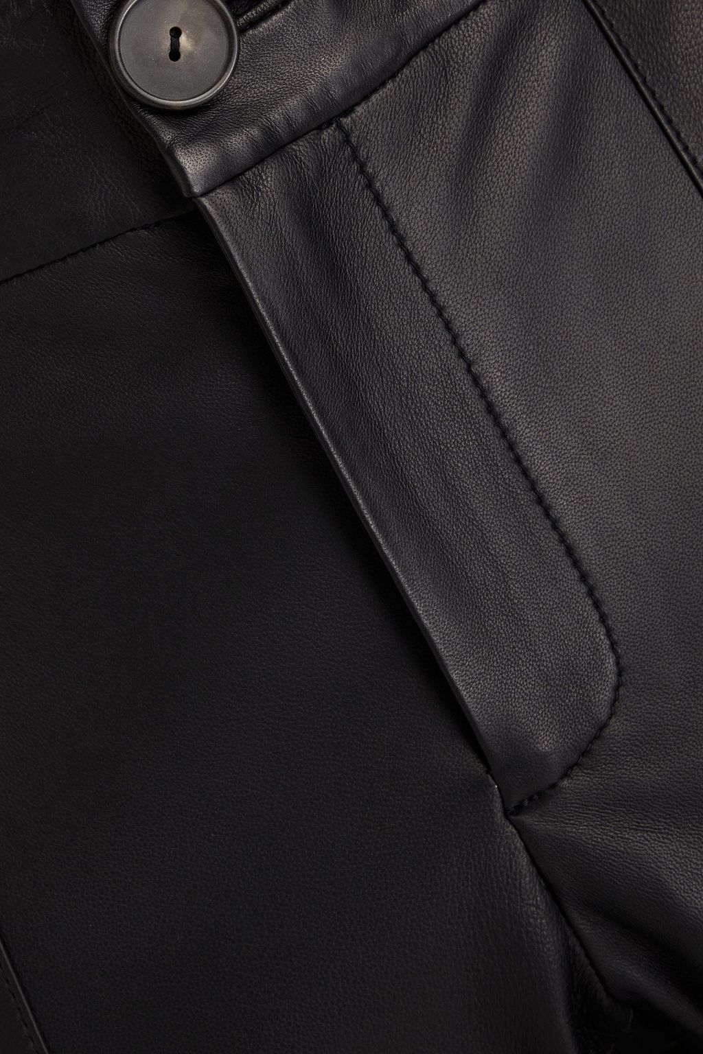 VINCE. Cropped leather kick-flare pants