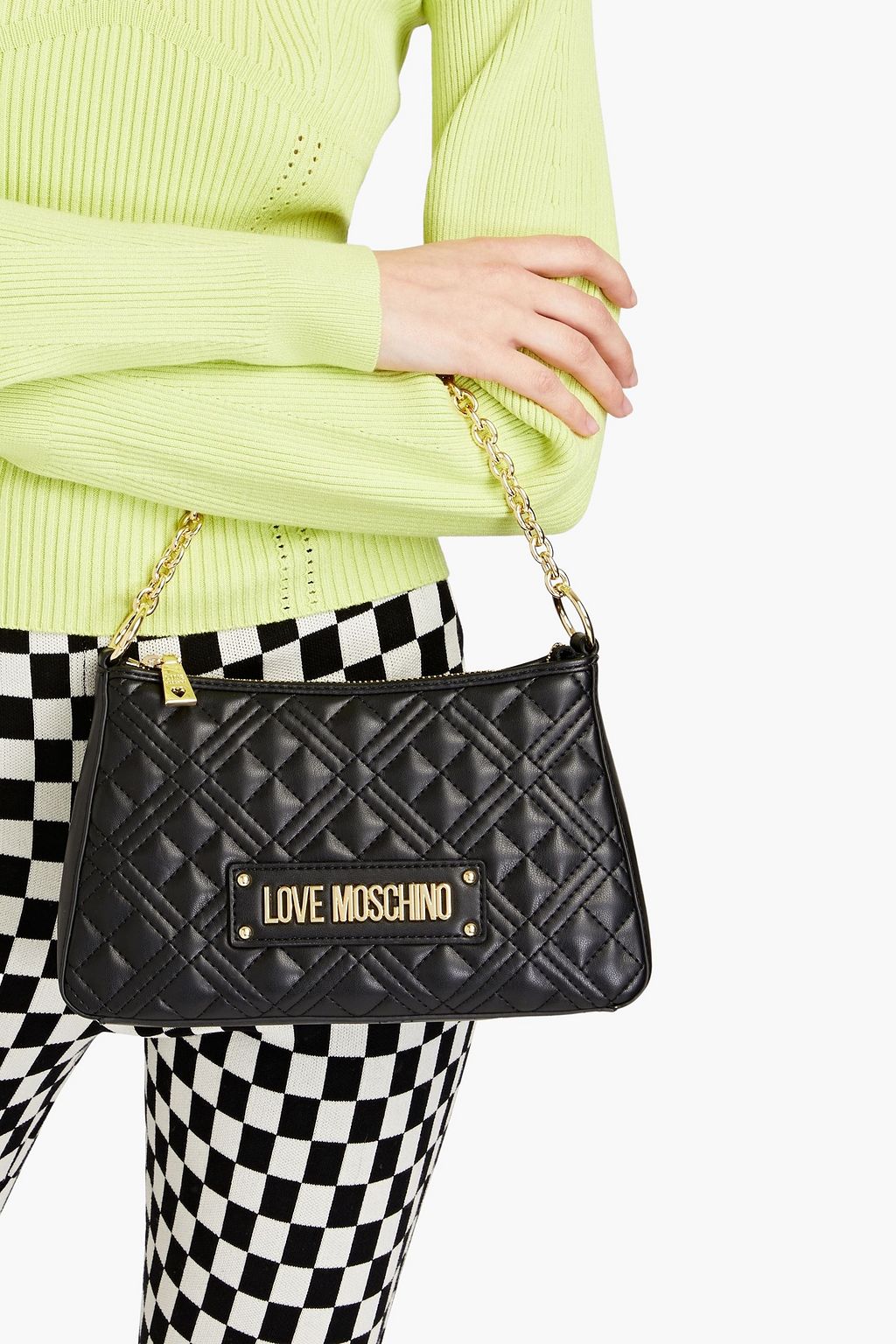LOVE MOSCHINO Quilted faux leather shoulder bag