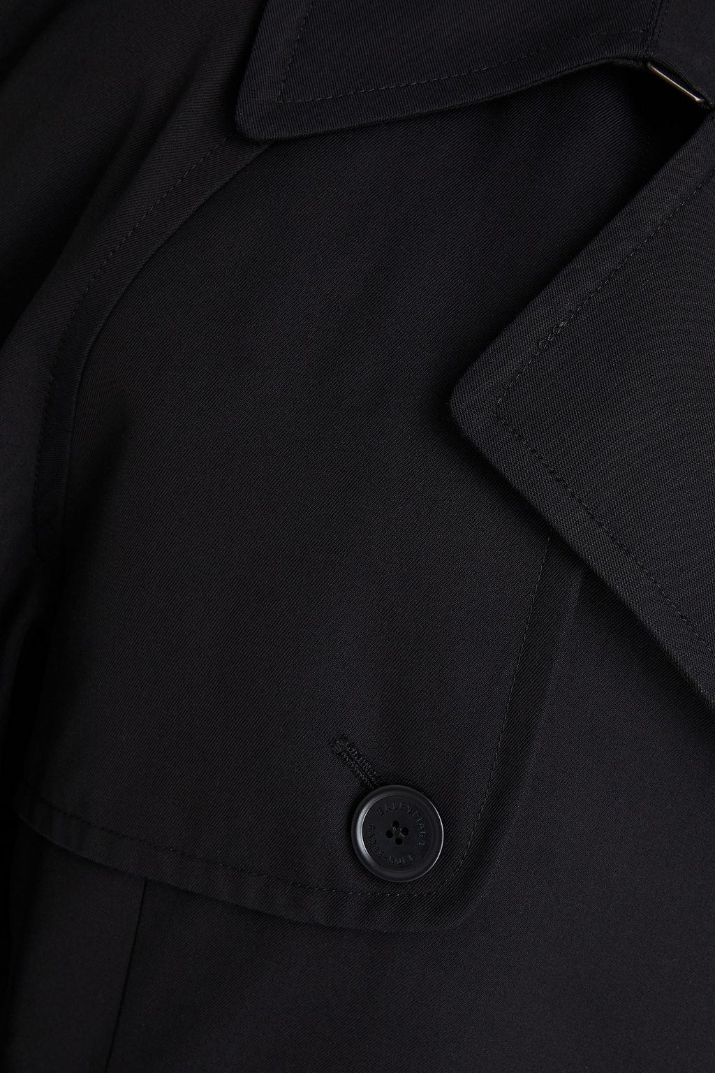 BALENCIAGA Belted wool and cotton-blend gabardine trench coat