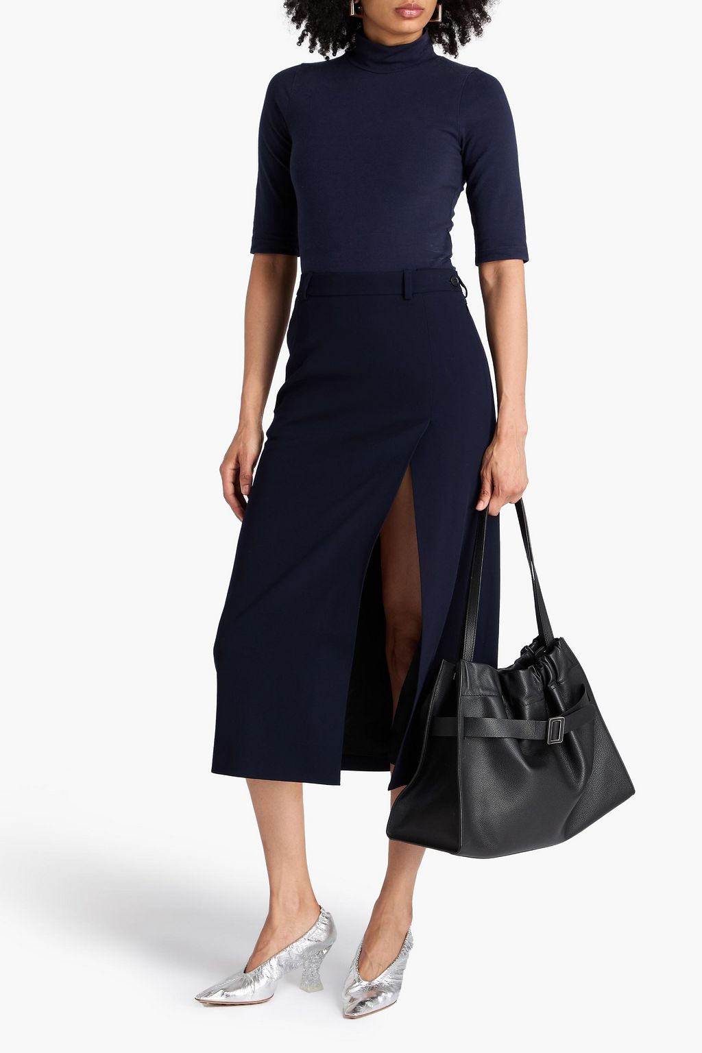 BALENCIAGA Midirock aus Woll-Twill