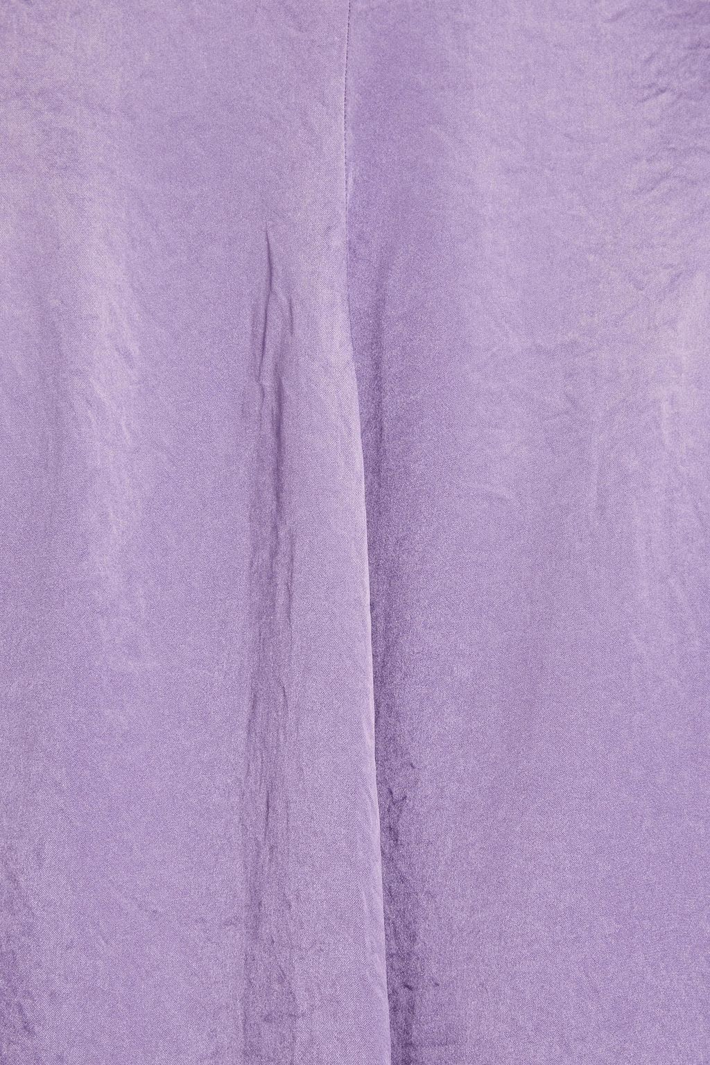 VINCE. Pleated satin midi skirt