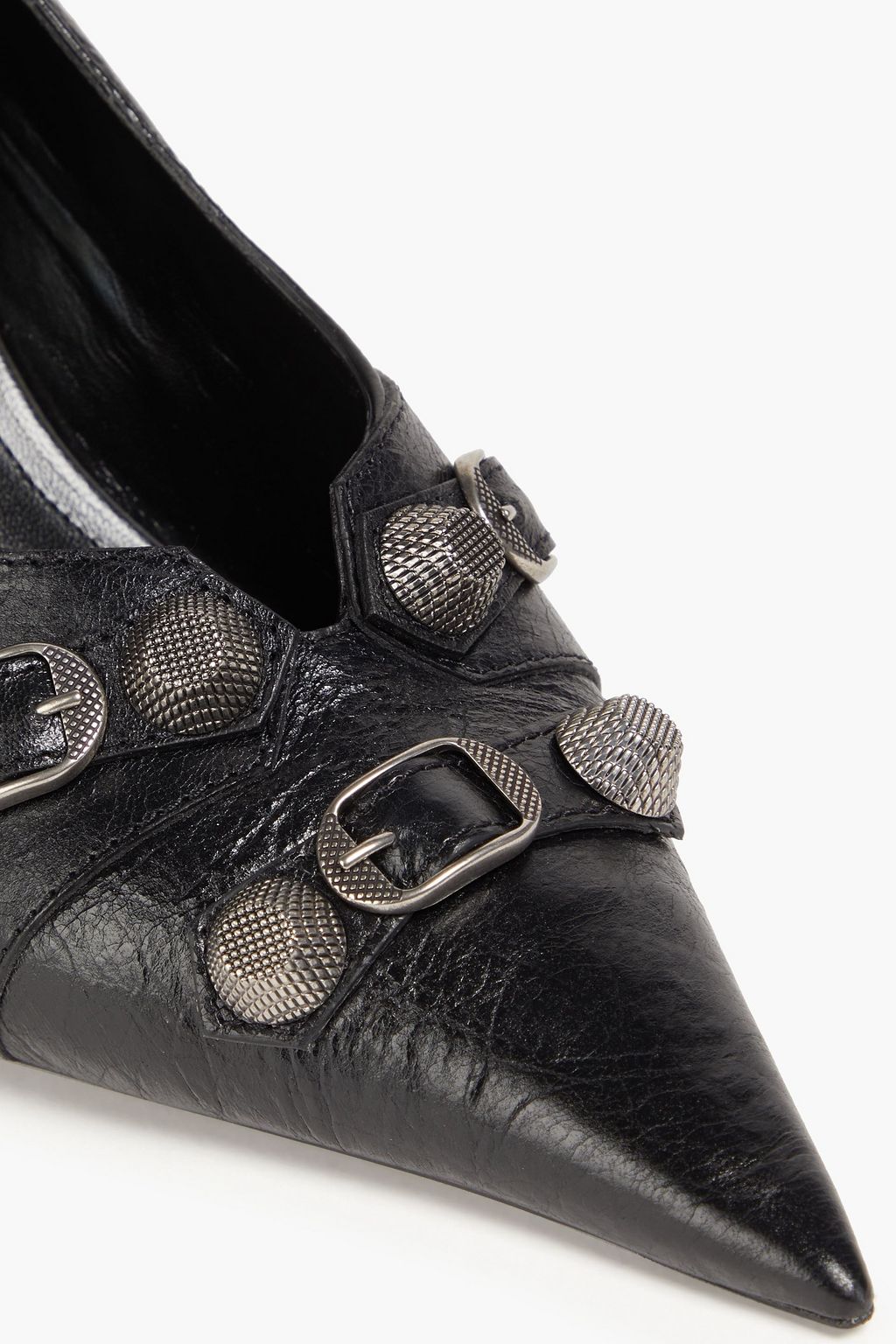 BALENCIAGA Cagole embellished leather pumps