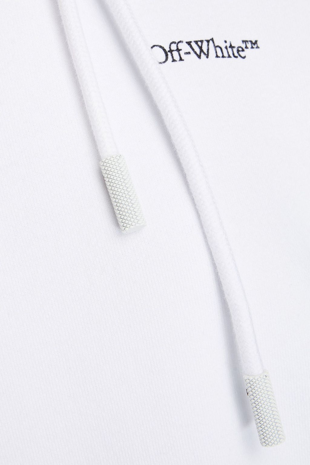 OFF-WHITE™ フレンチコットンテリー フーディ 刺繍 プリント入り