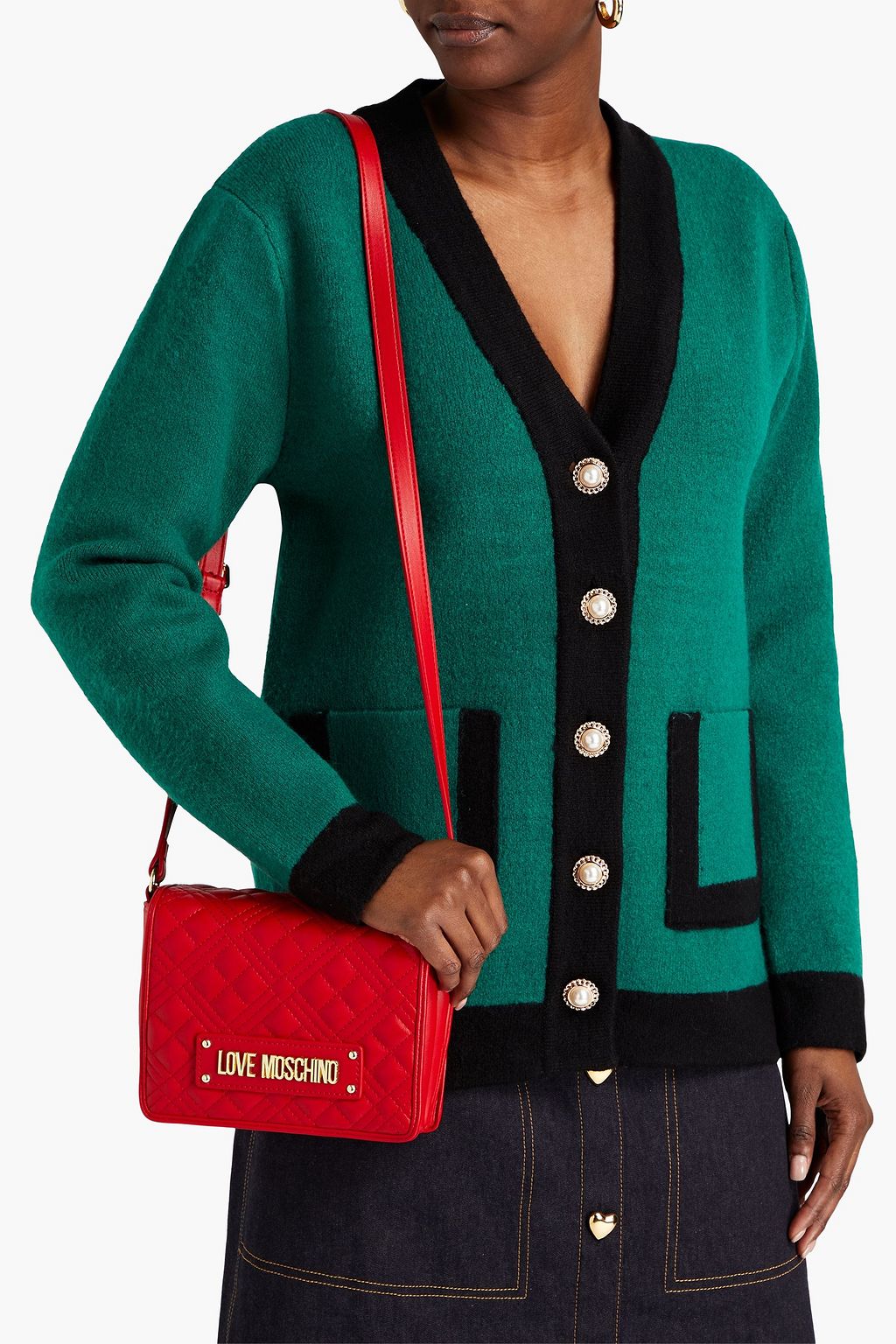 LOVE MOSCHINO Crossbody Bag aus gestepptem Kunstleder