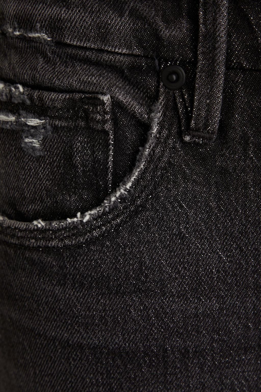 GOOD AMERICAN Good '90s hoch sitzende Jeans mit geradem Bein in Distressed-Optik