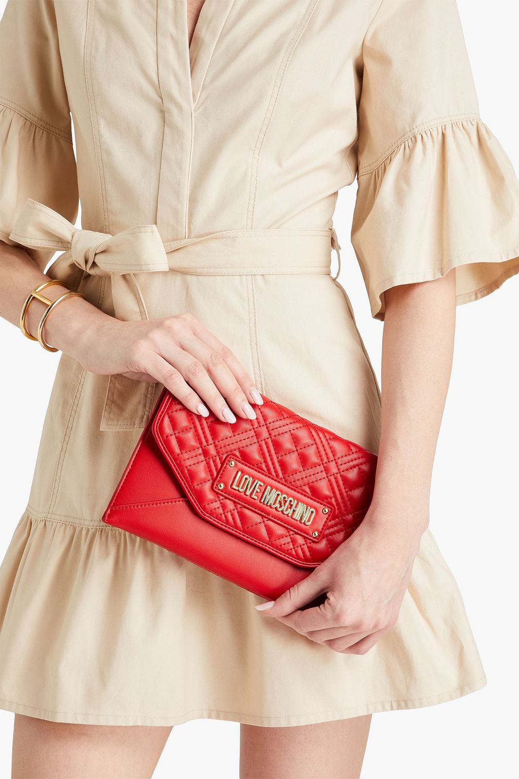 LOVE MOSCHINO Crossbody Bag aus gestepptem Kunstleder