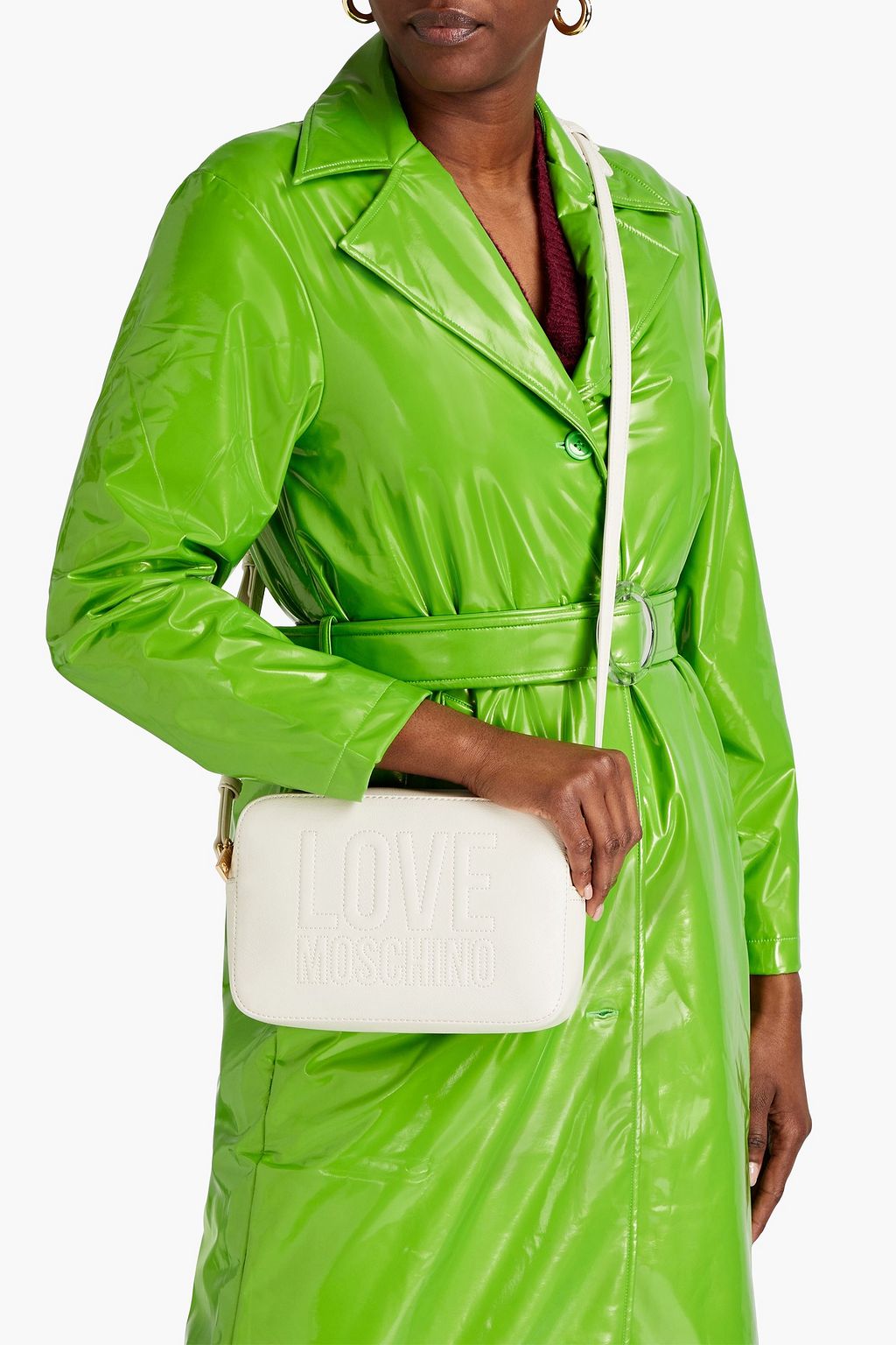 LOVE MOSCHINO Embroidered faux leather cross-body bag