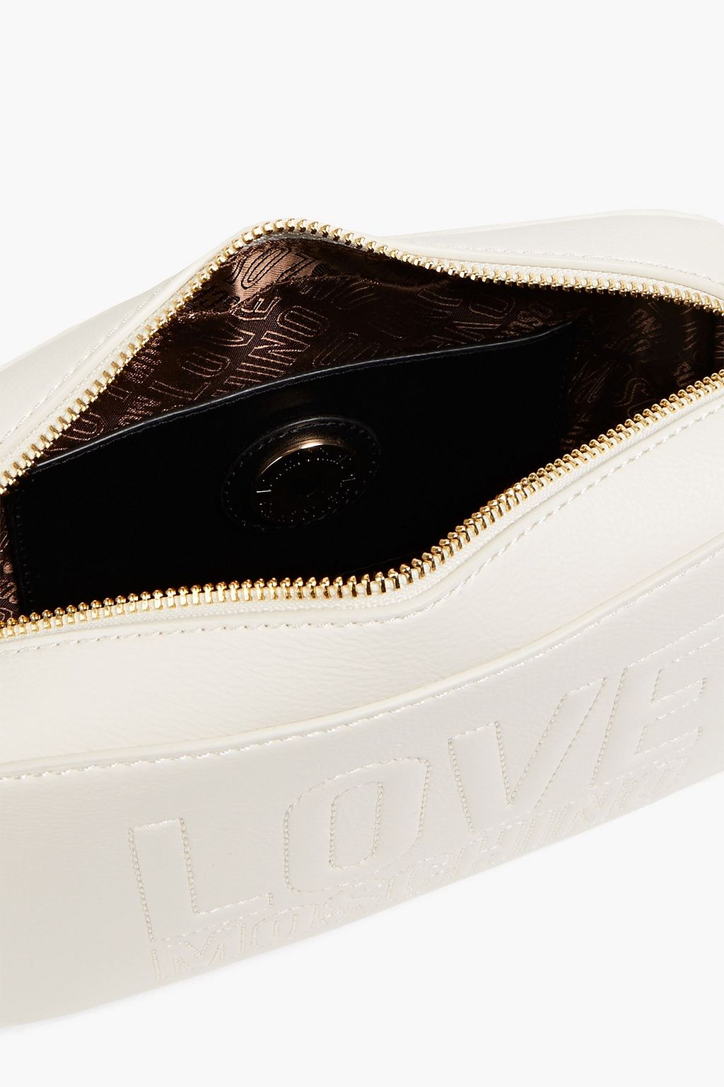 LOVE MOSCHINO Embroidered faux leather cross-body bag