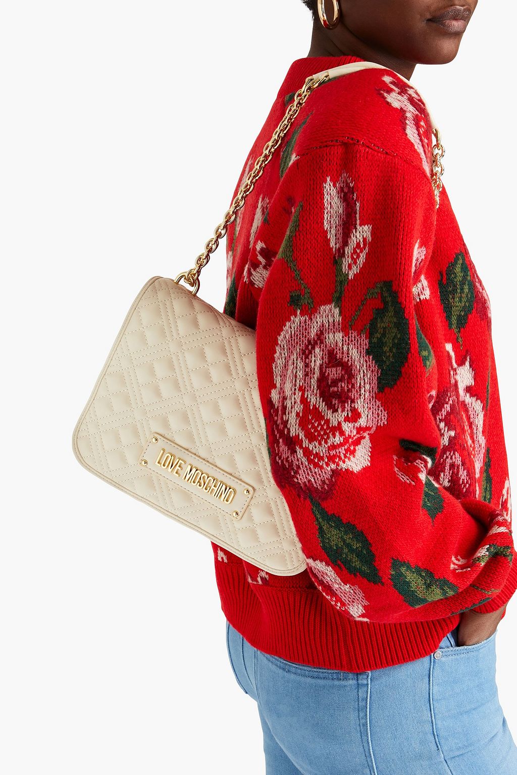 LOVE MOSCHINO Quilted faux leather shoulder bag