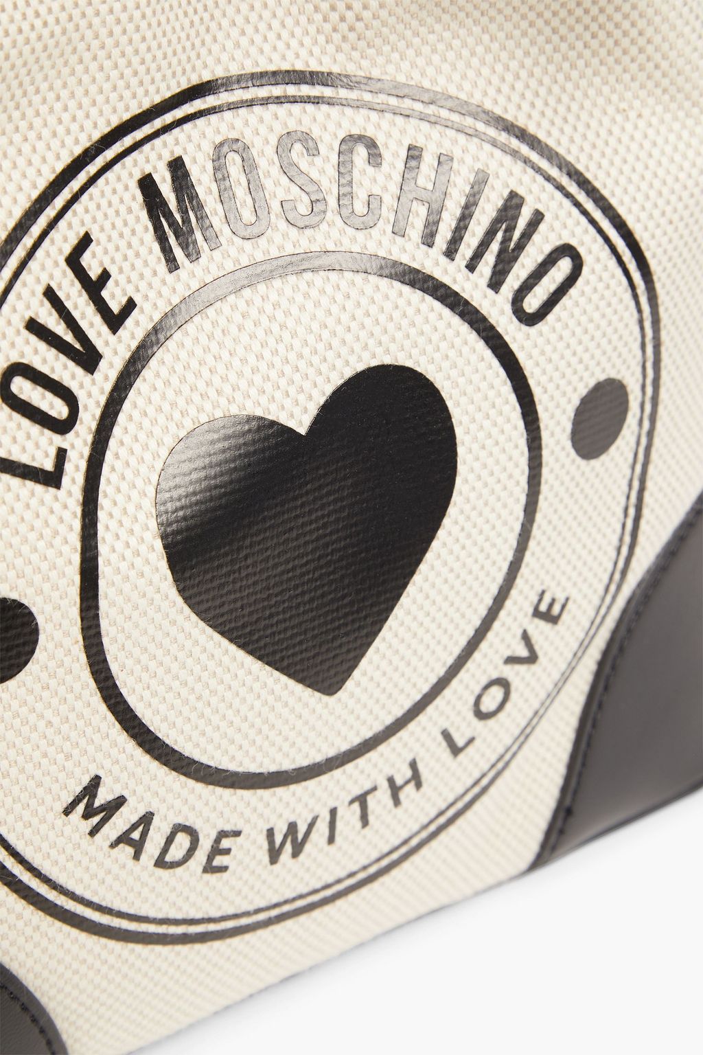 LOVE MOSCHINO Printed canvas bucket bag
