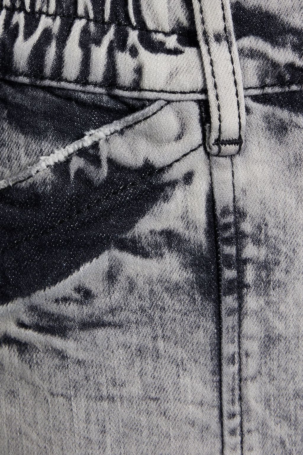 RETROFÊTE Tatum acid-wash mid-rise tapered jeans