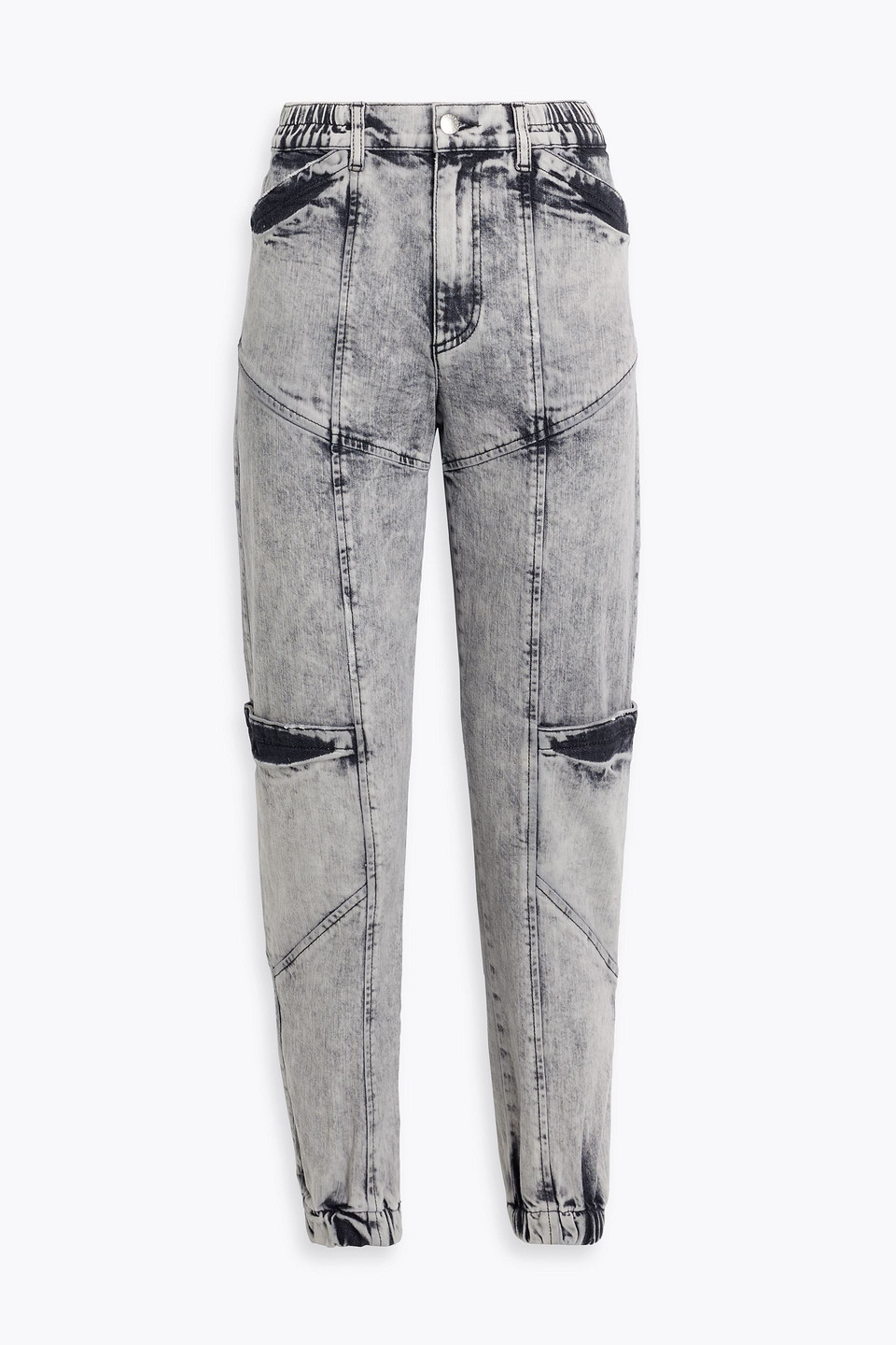 Retroféte Tatum Acid-wash Jeans In Light Gray