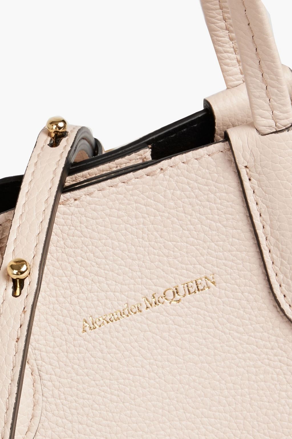 MCQUEEN Pebbled-leather tote