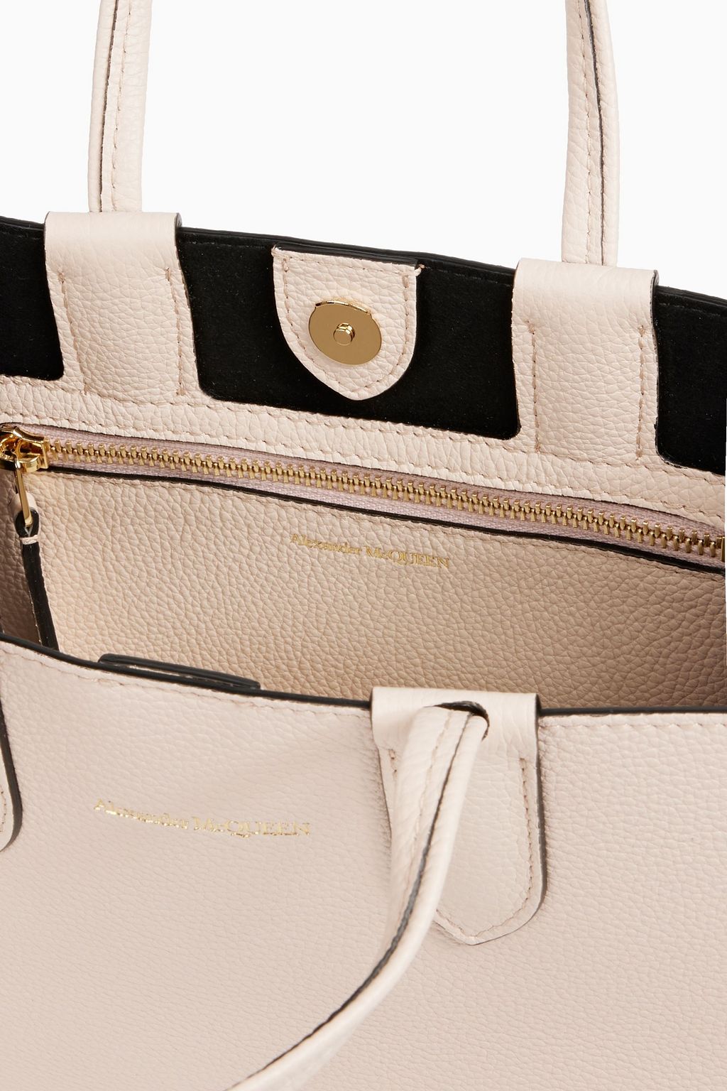 MCQUEEN Pebbled-leather tote