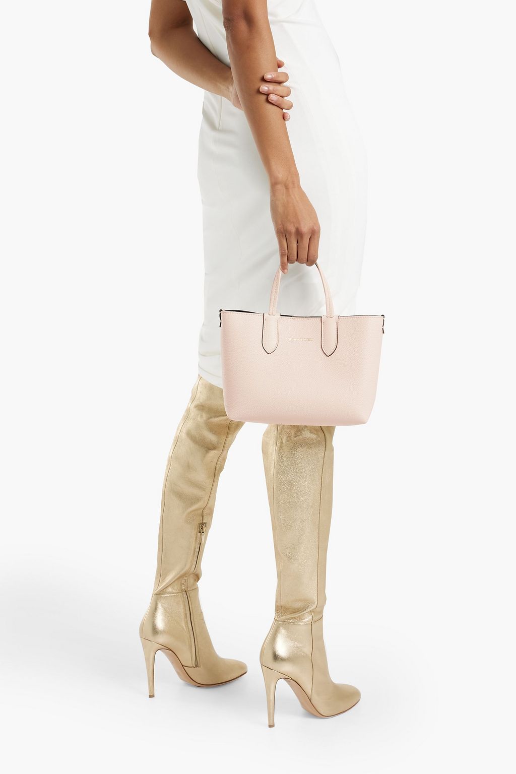 MCQUEEN Pebbled-leather tote