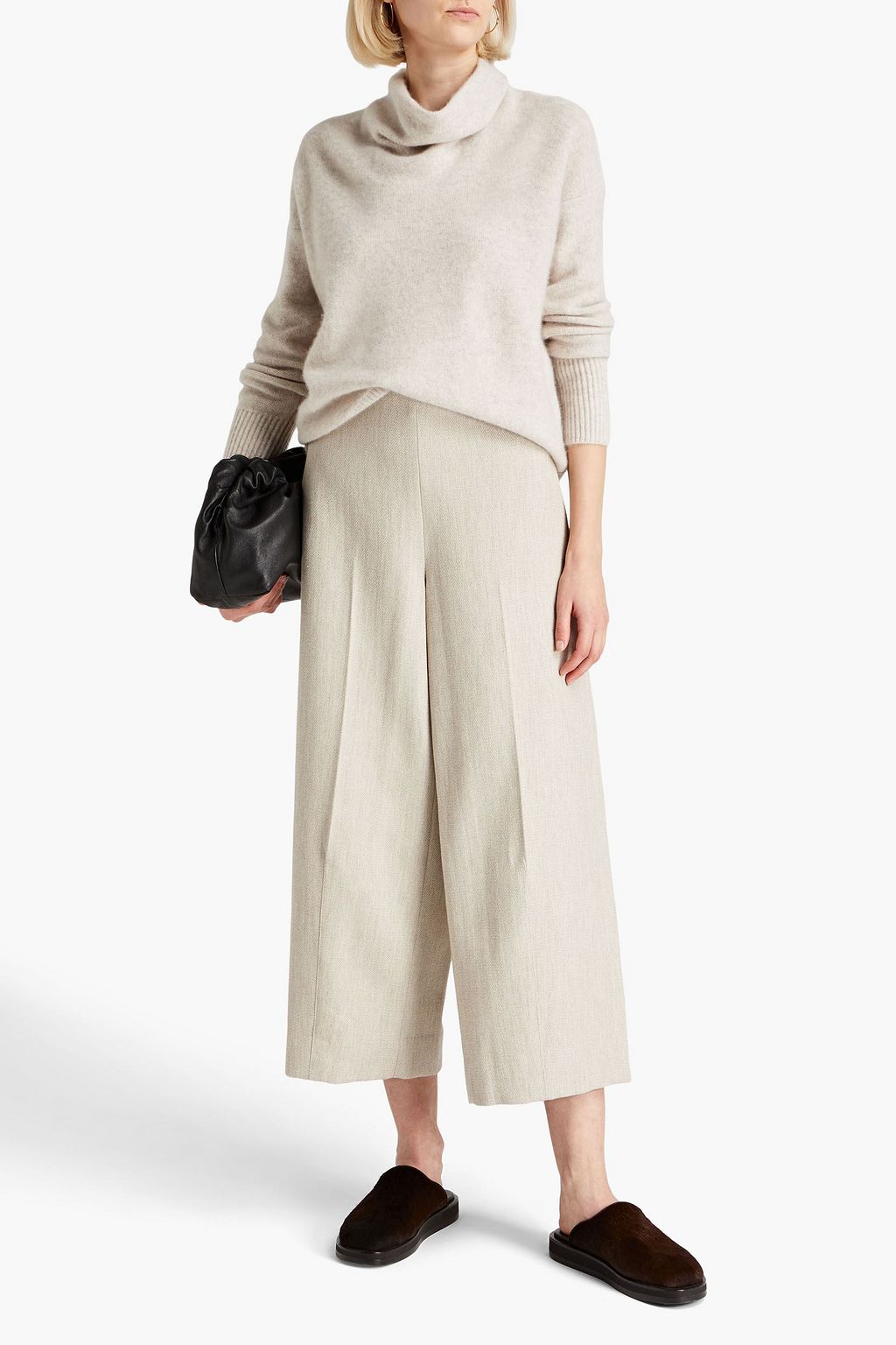 VINCE. Silk-satin wide-leg pants