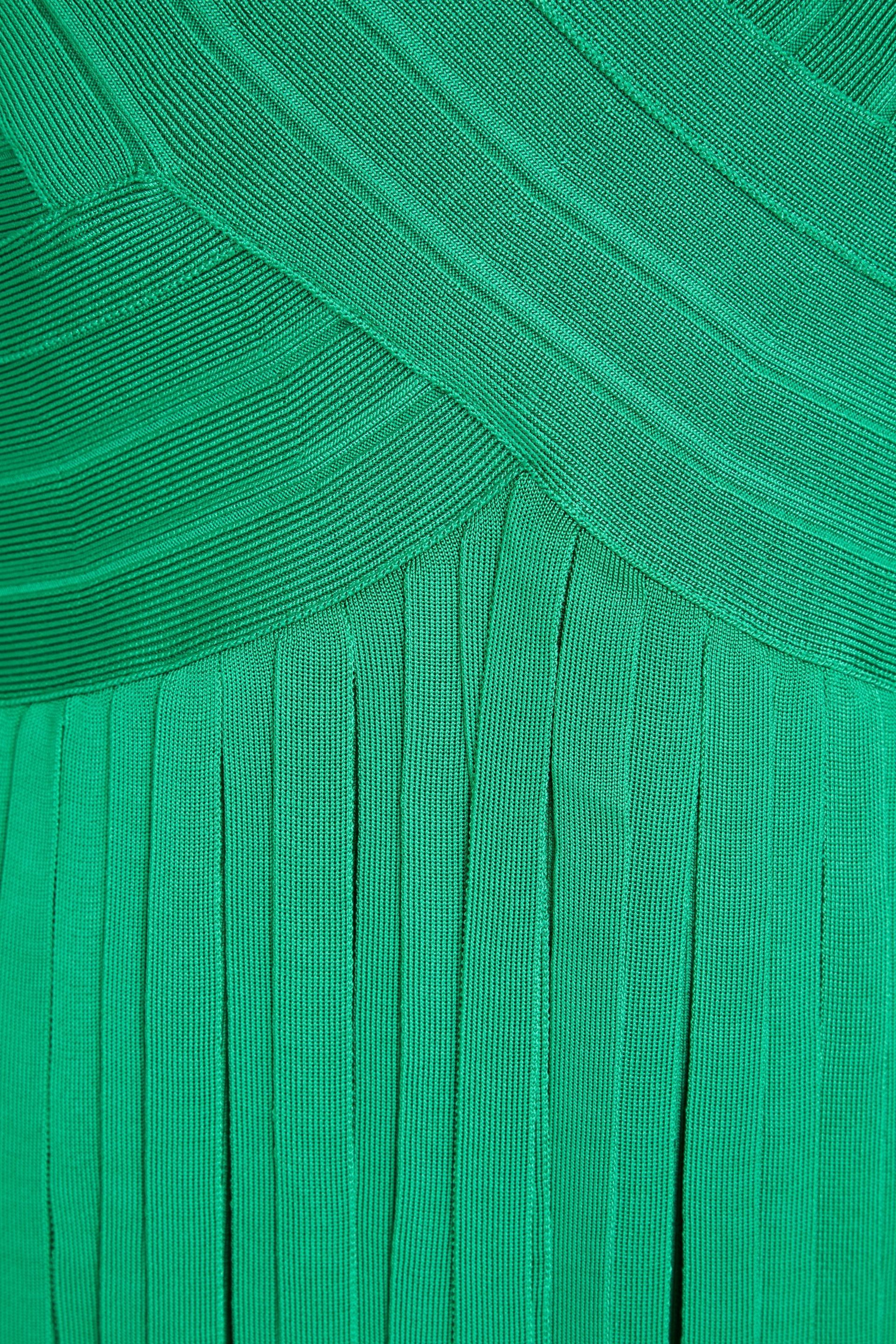 Herve Leger Tiered fringed bandage dress thumbnail