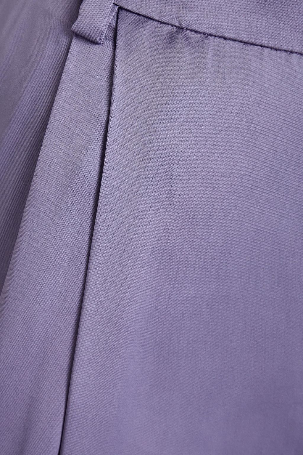 VINCE. Pleated satin straight-leg pants