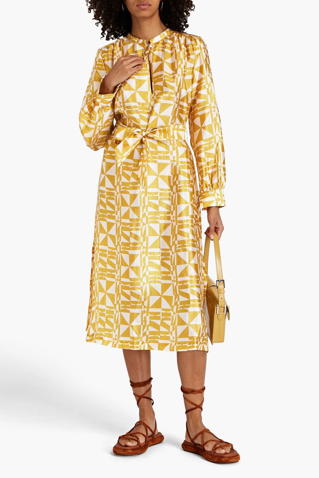 BAUM UND PFERDGARTEN Aradin printed taffeta midi dress