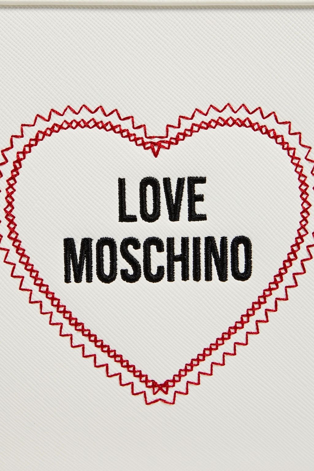 LOVE MOSCHINO Embellished faux textured-leather shoulder bag