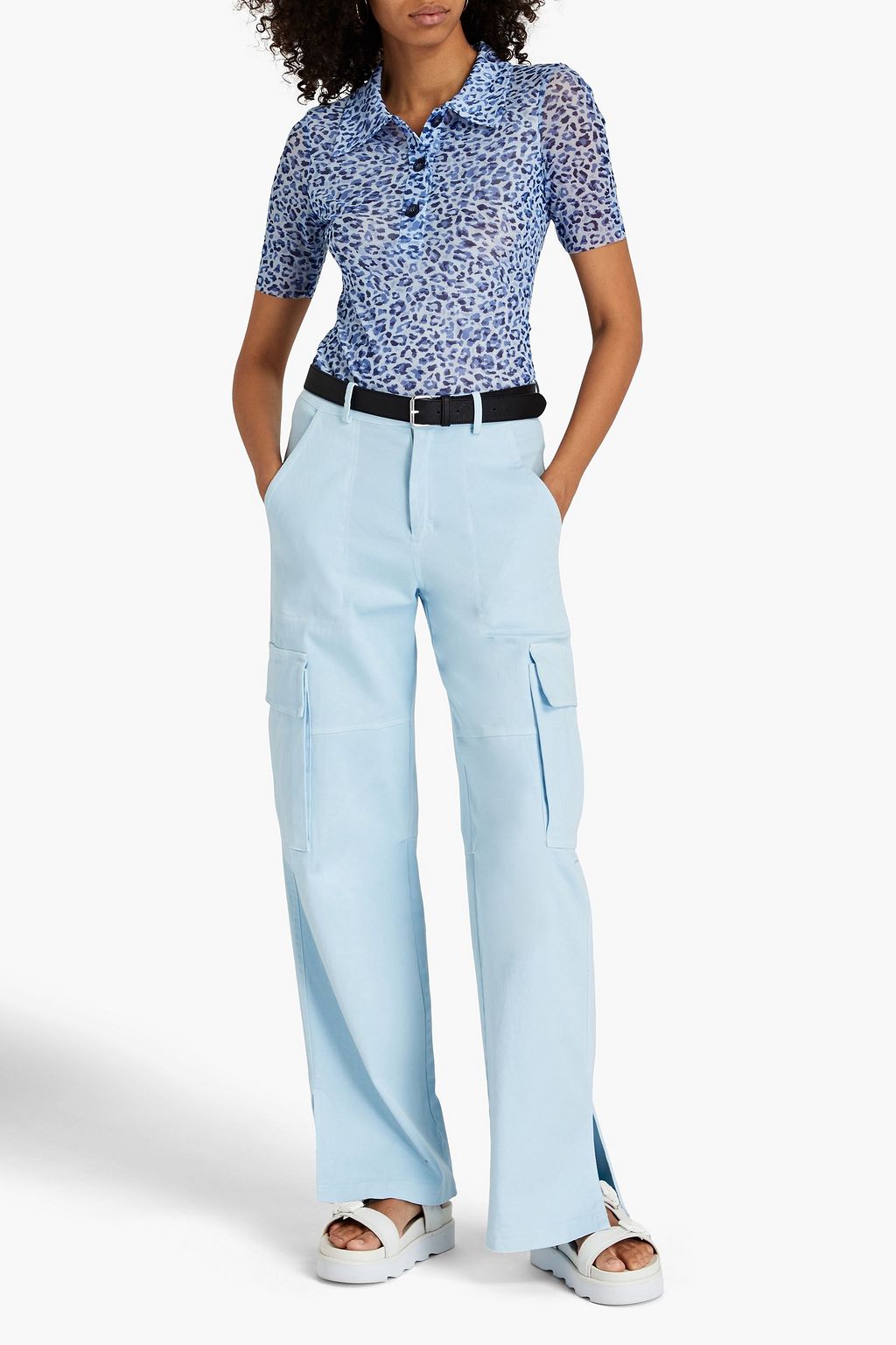 BAUM UND PFERDGARTEN Janita printed stretch-mesh polo shirt