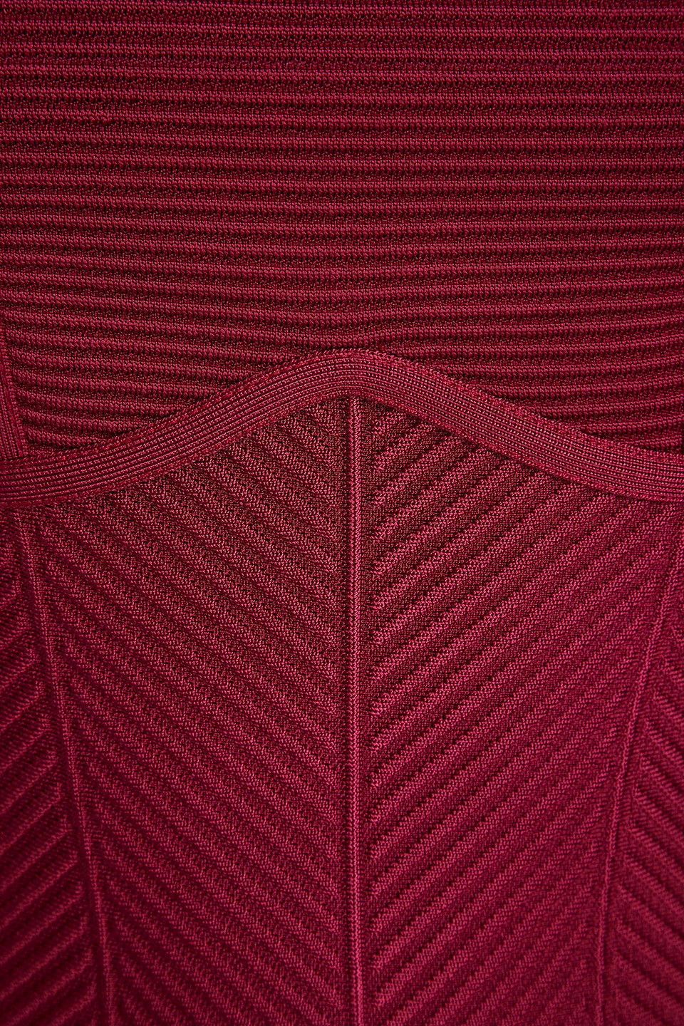 Herve Leger Ottoman Mini Dress In Plum