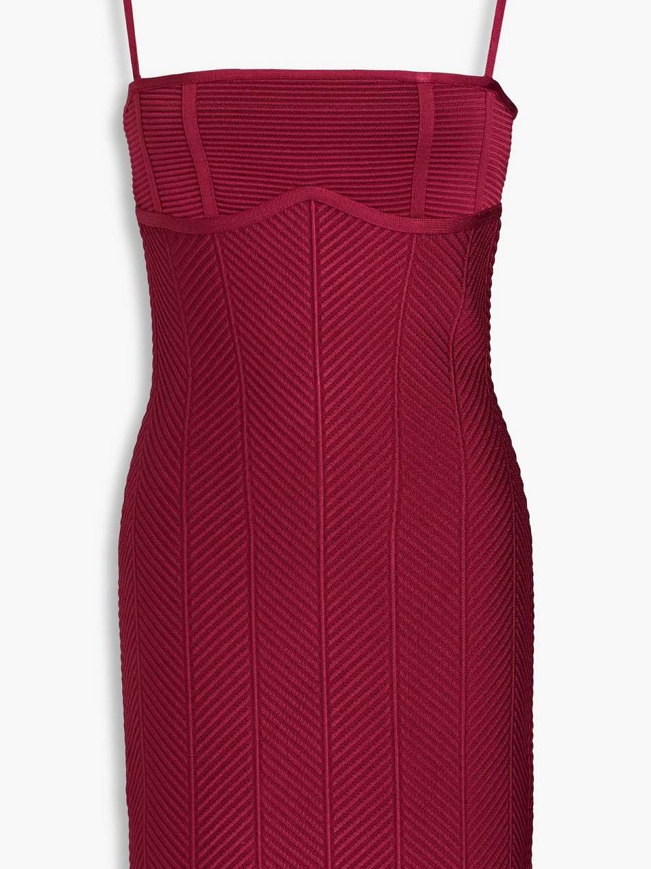 ribbed bandage mini dress