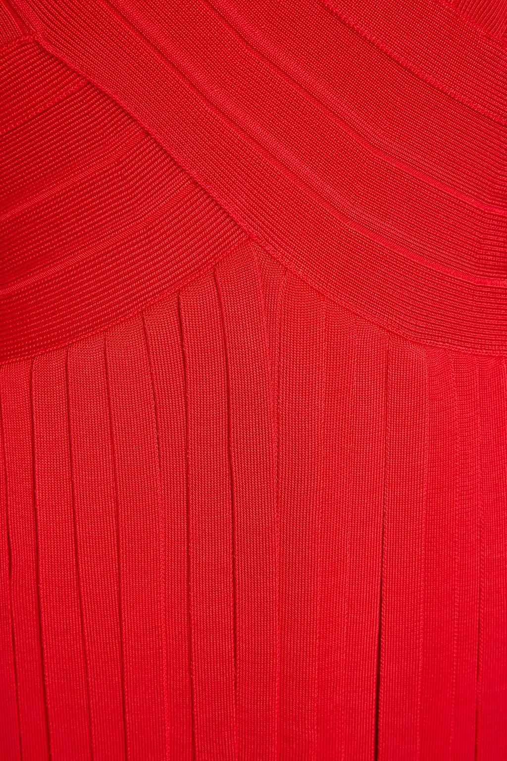 HERVÉ LÉGER Tiered fringed bandage mini dress