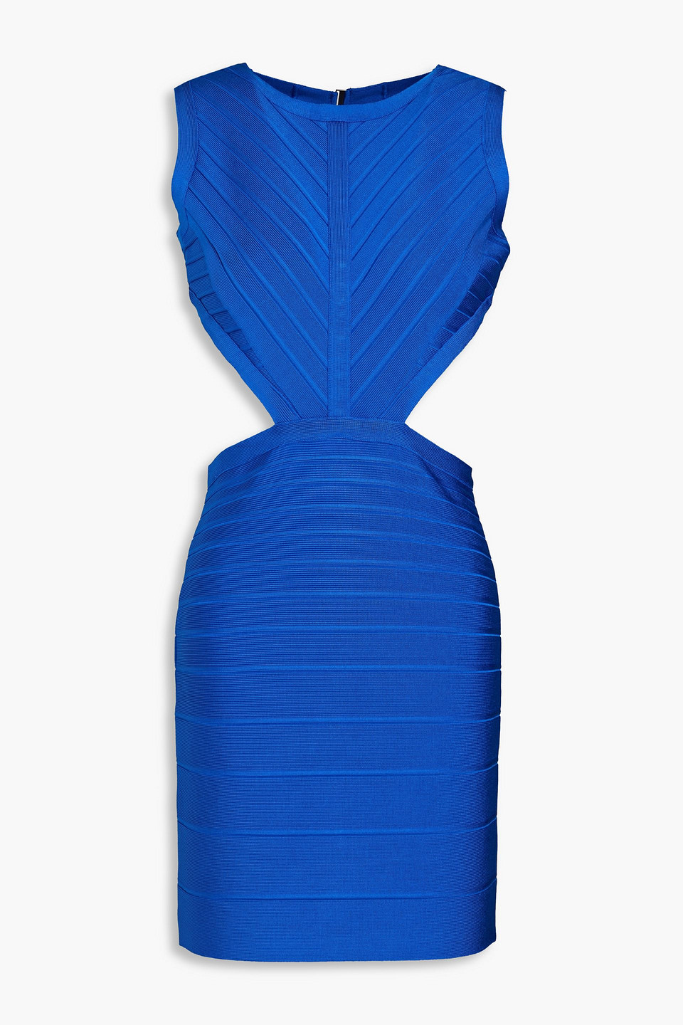 Herve Leger Cutout Bandage Mini Dress In Bright Blue