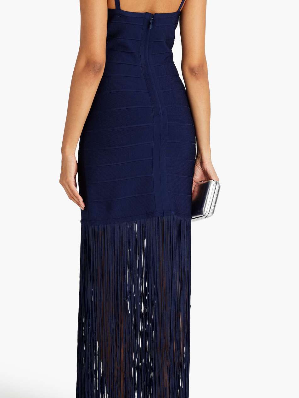 fringed bandage gown
