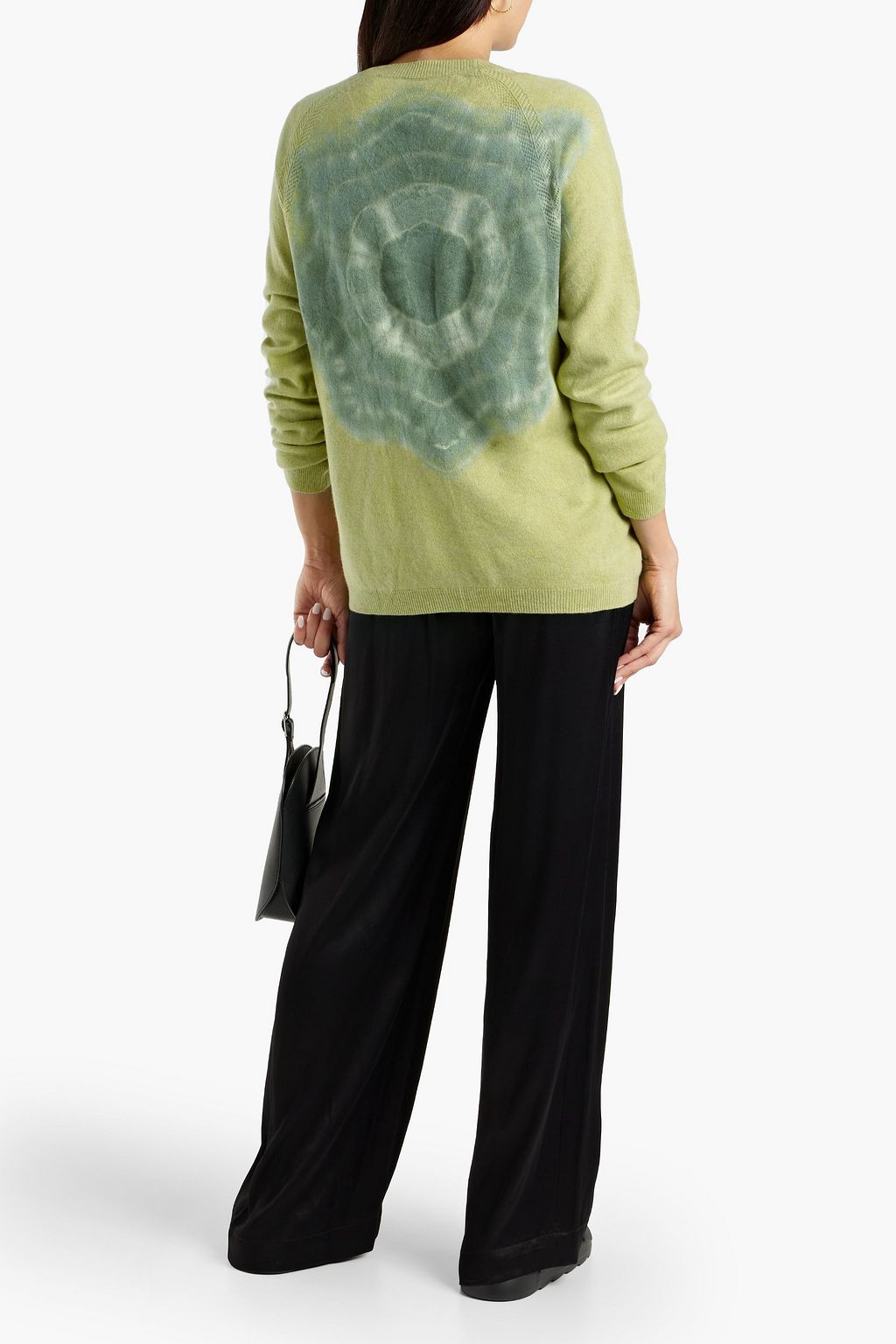 RAQUEL ALLEGRA Boyfriend tie-dyed cashmere cardigan